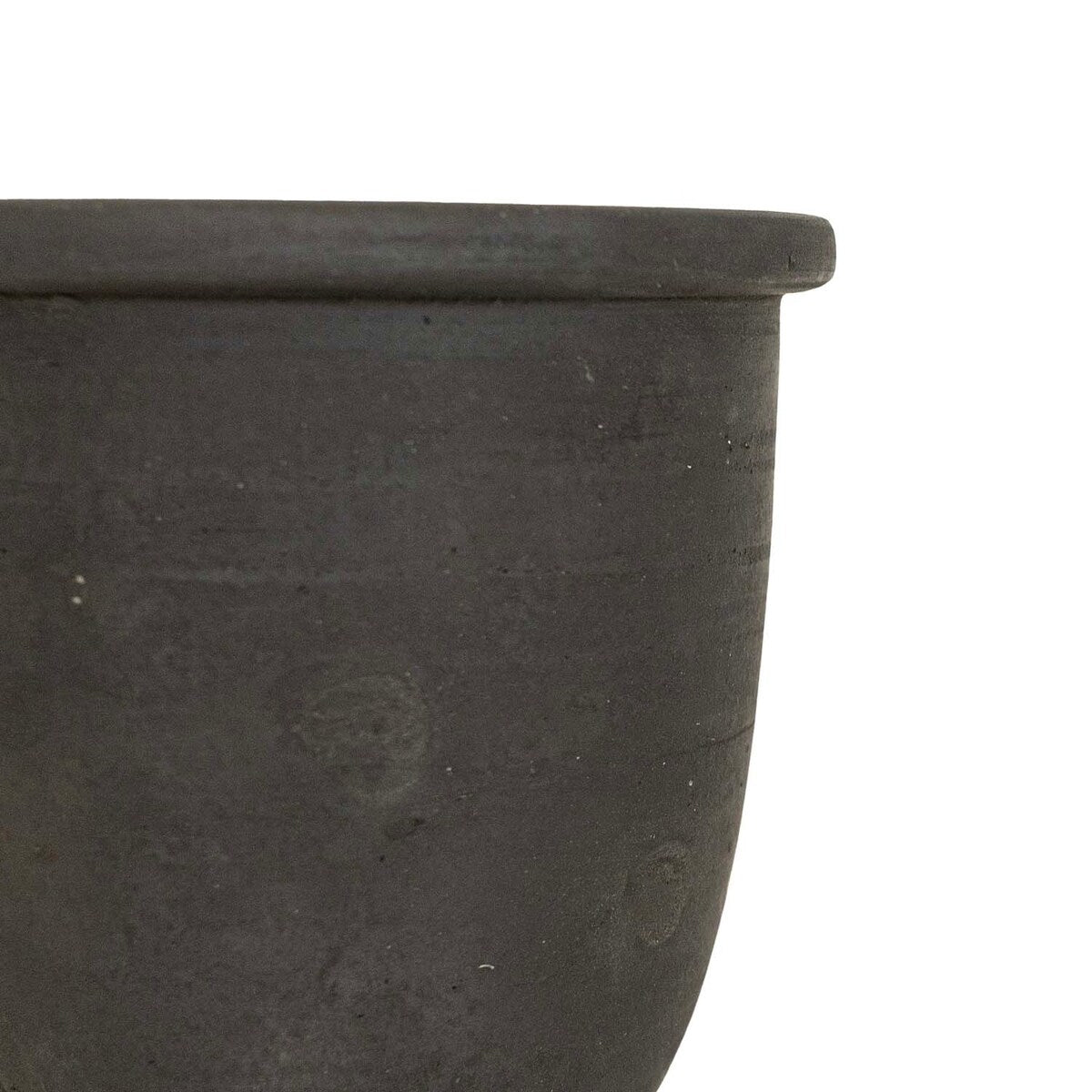 Foreside Home & Garden 6.5 Smoke Colored Planter Black Terracotta - 6.25 x 6.25 x 6.5