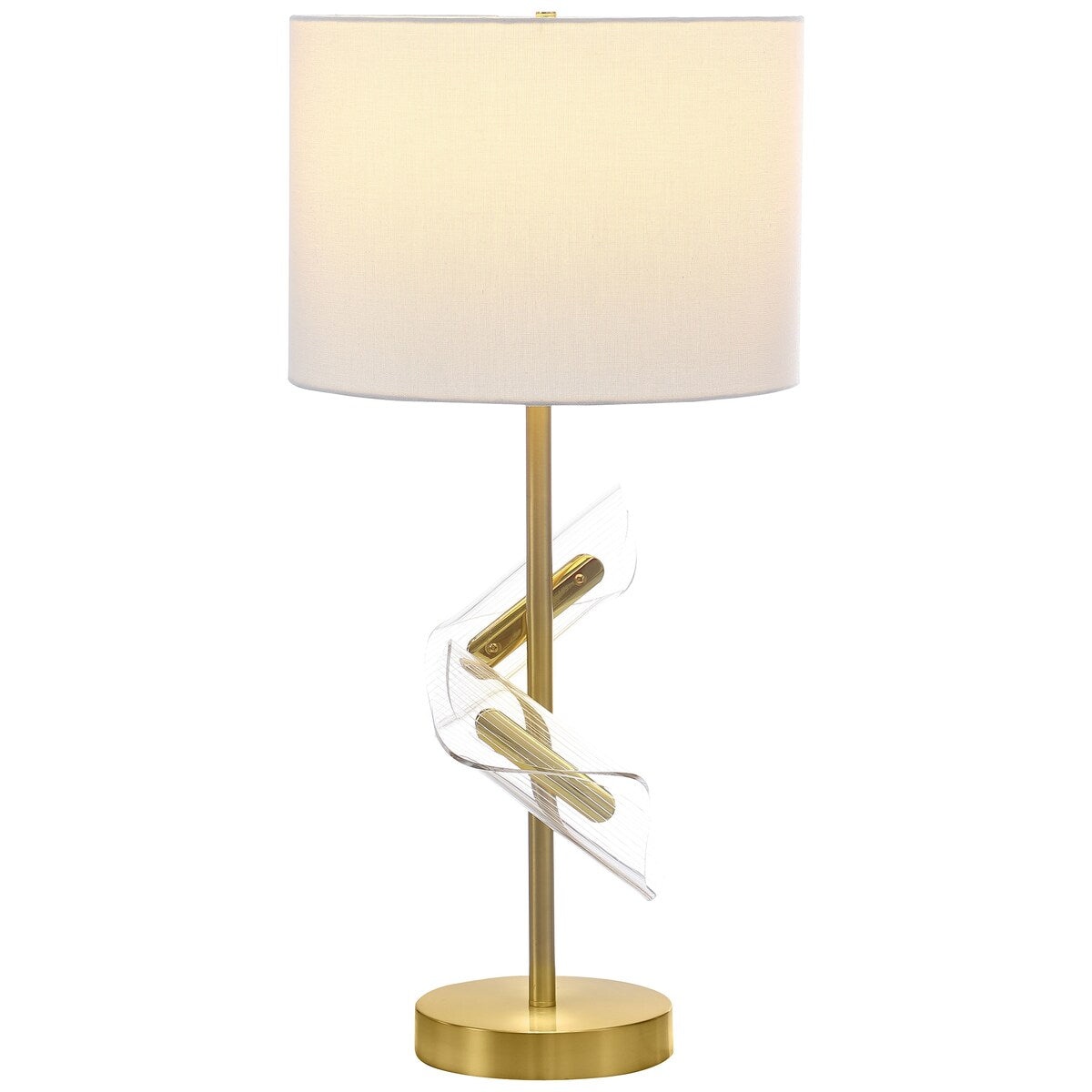 Kingsley 30-Inch Drum Shade Table Lamp Gold (Set Of 2)