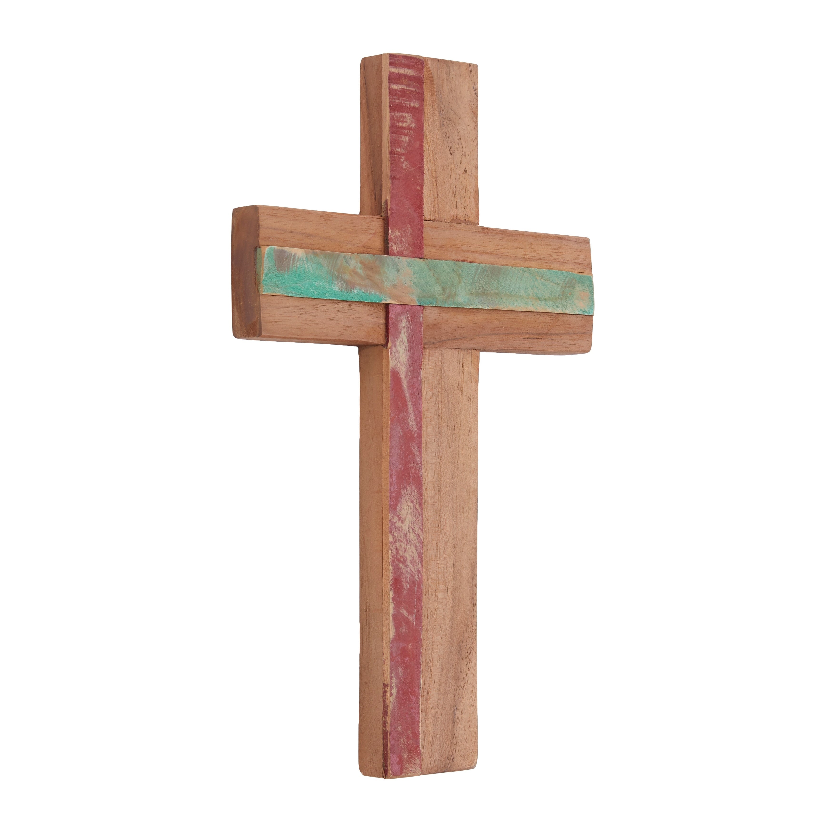 Brown Wood Rustic Wall Decor Cross 16 x 10 - 10 x 4 x 18