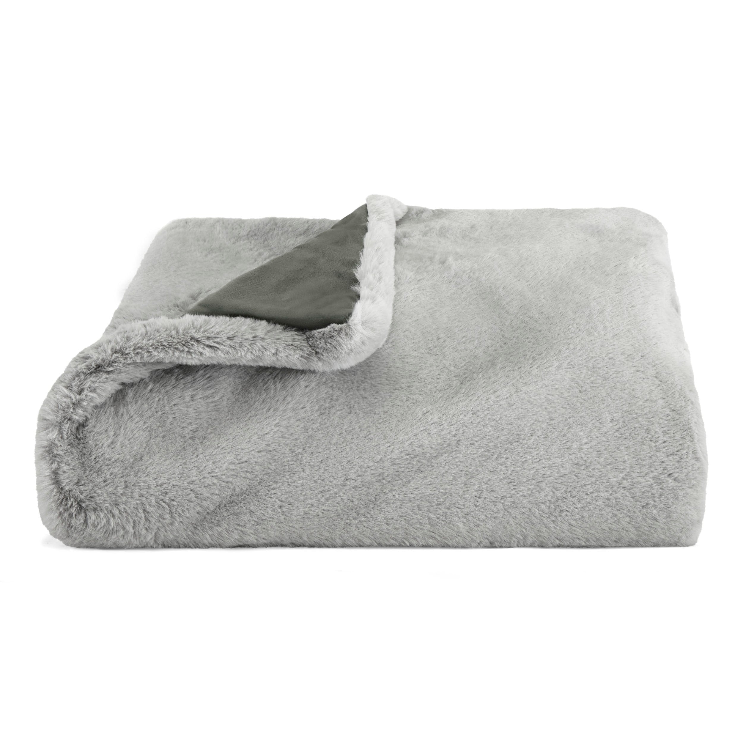 Vera Wang Lapin Faux Fur Throw Blanket