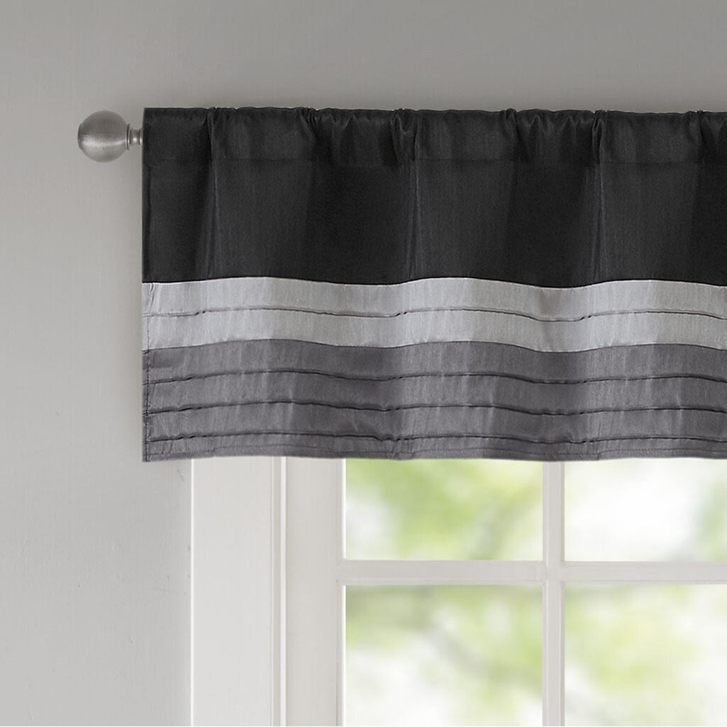 Gracie Mills Nixon Polyoni Pintuck Rod Pocket Window Valance