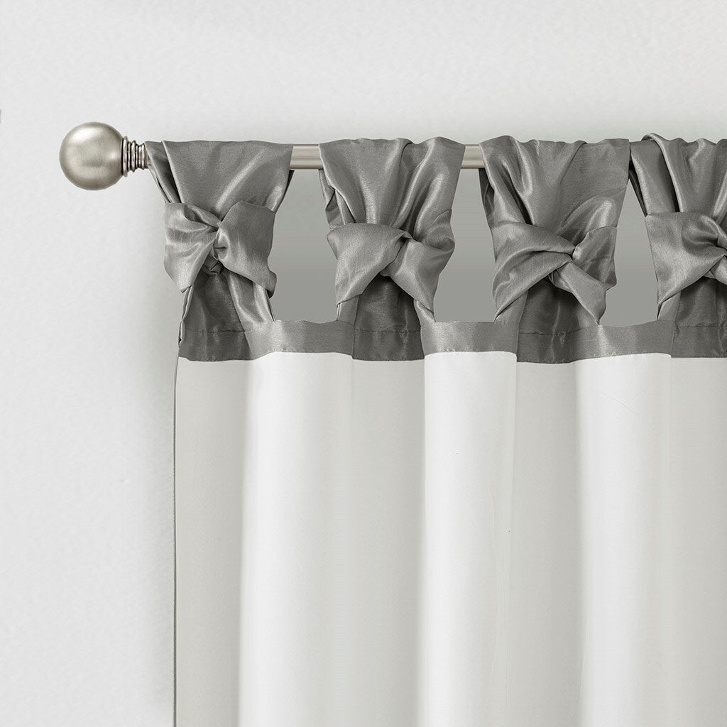 Twist Tab Lined Window Curtain Panel