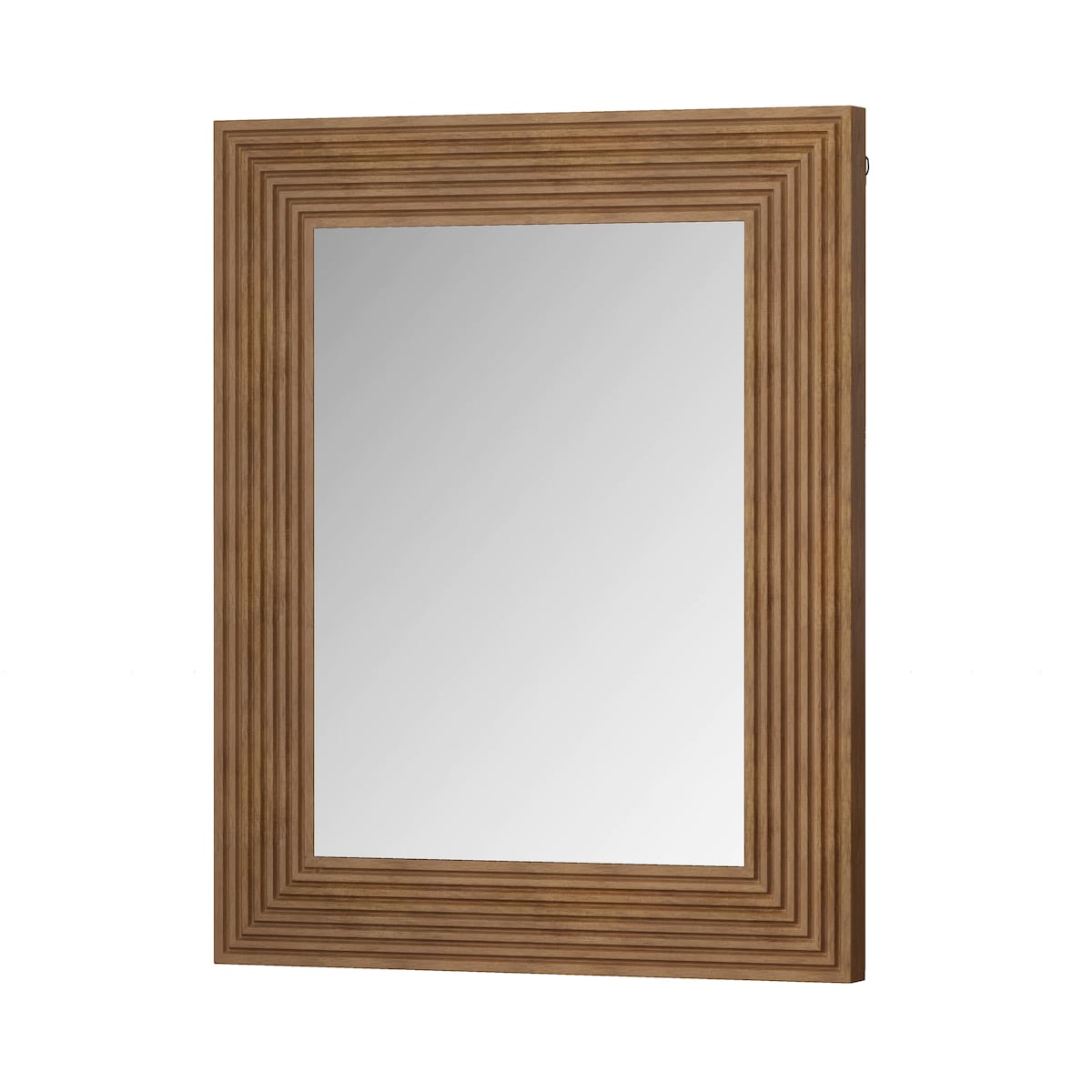 Rectangle Decorative Wall Hanging Mirror - Brown