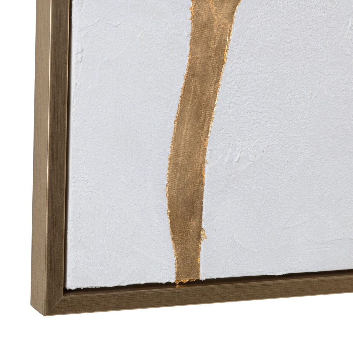 Gold Lines Canvas Wall Art with Gold Frame