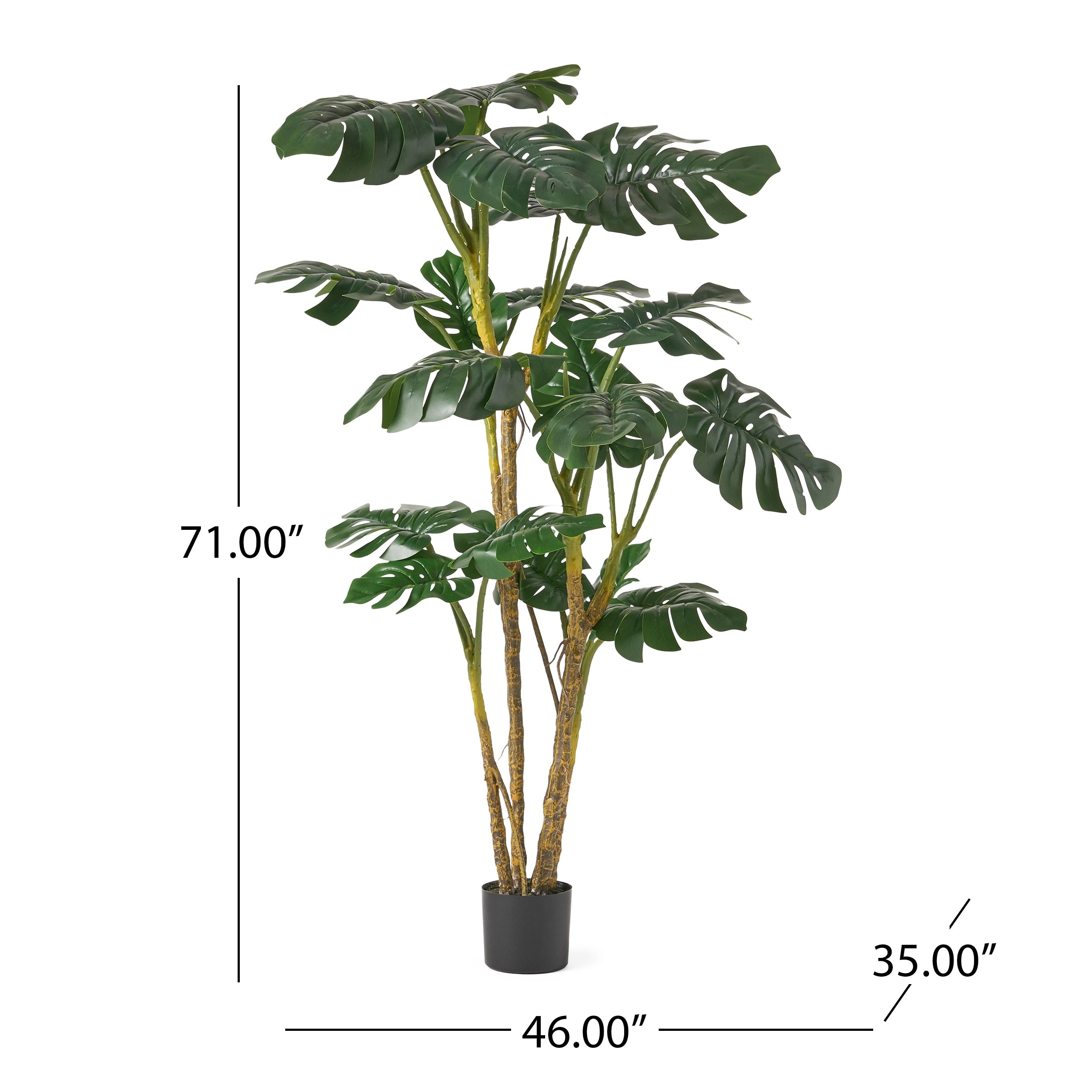 Stilwell 4' x 2.5' Artificial Monstera Tree by Christopher Knight Home