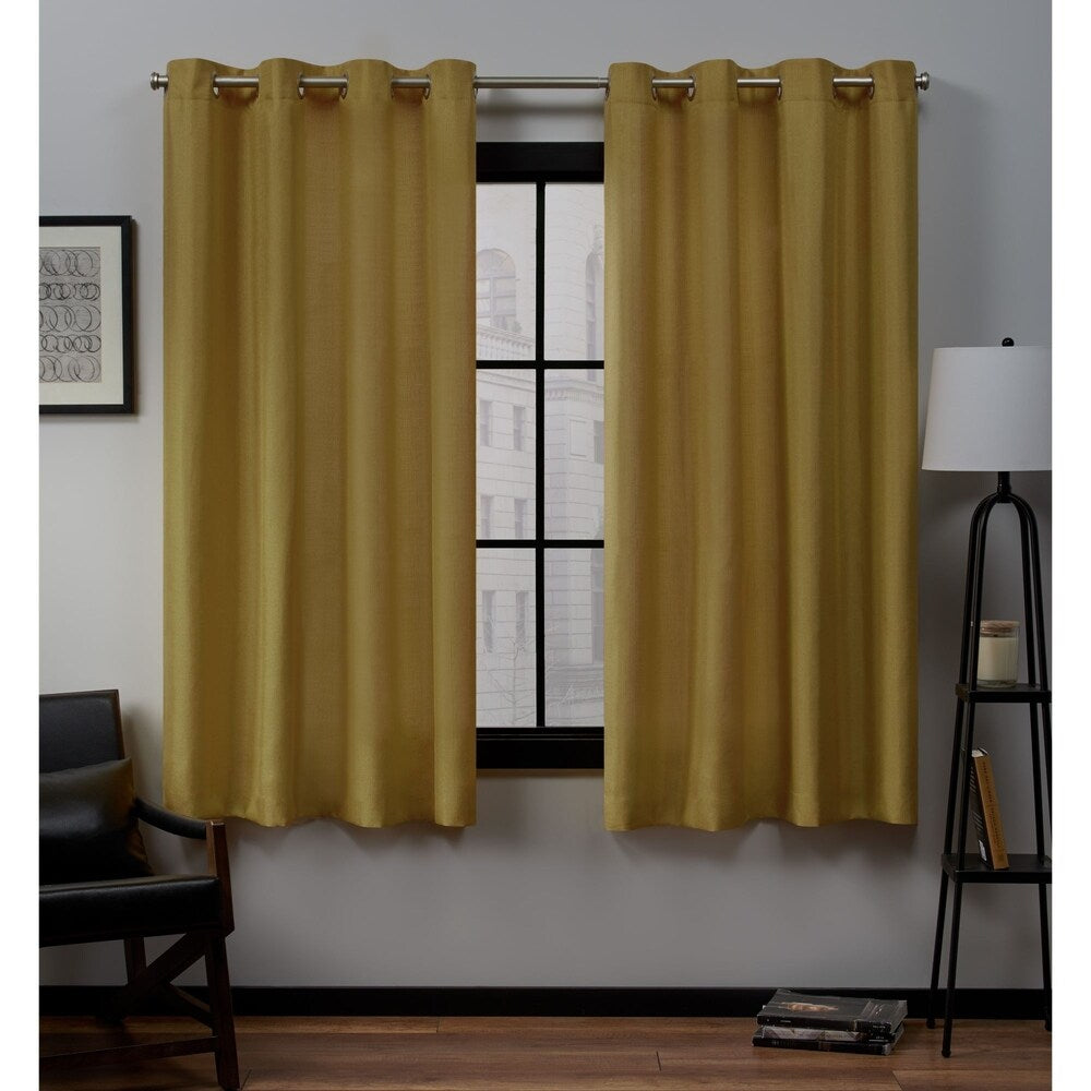 Porch & Den Sugar Creek Loha Grommet Top Linen Curtain Panel Pair