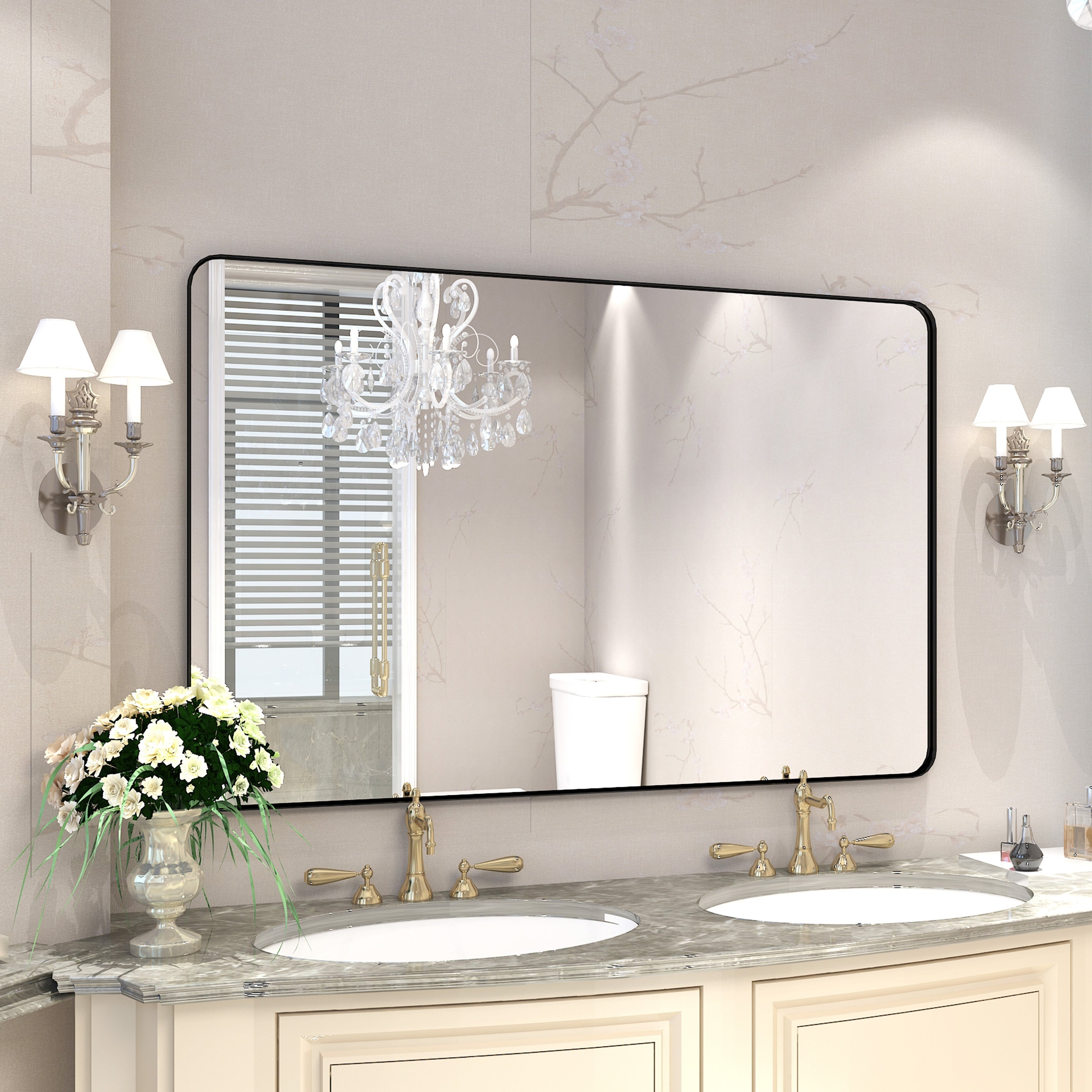 QuivaraView Rectangular Aluminum Framed Bathroom Vanity Mirror