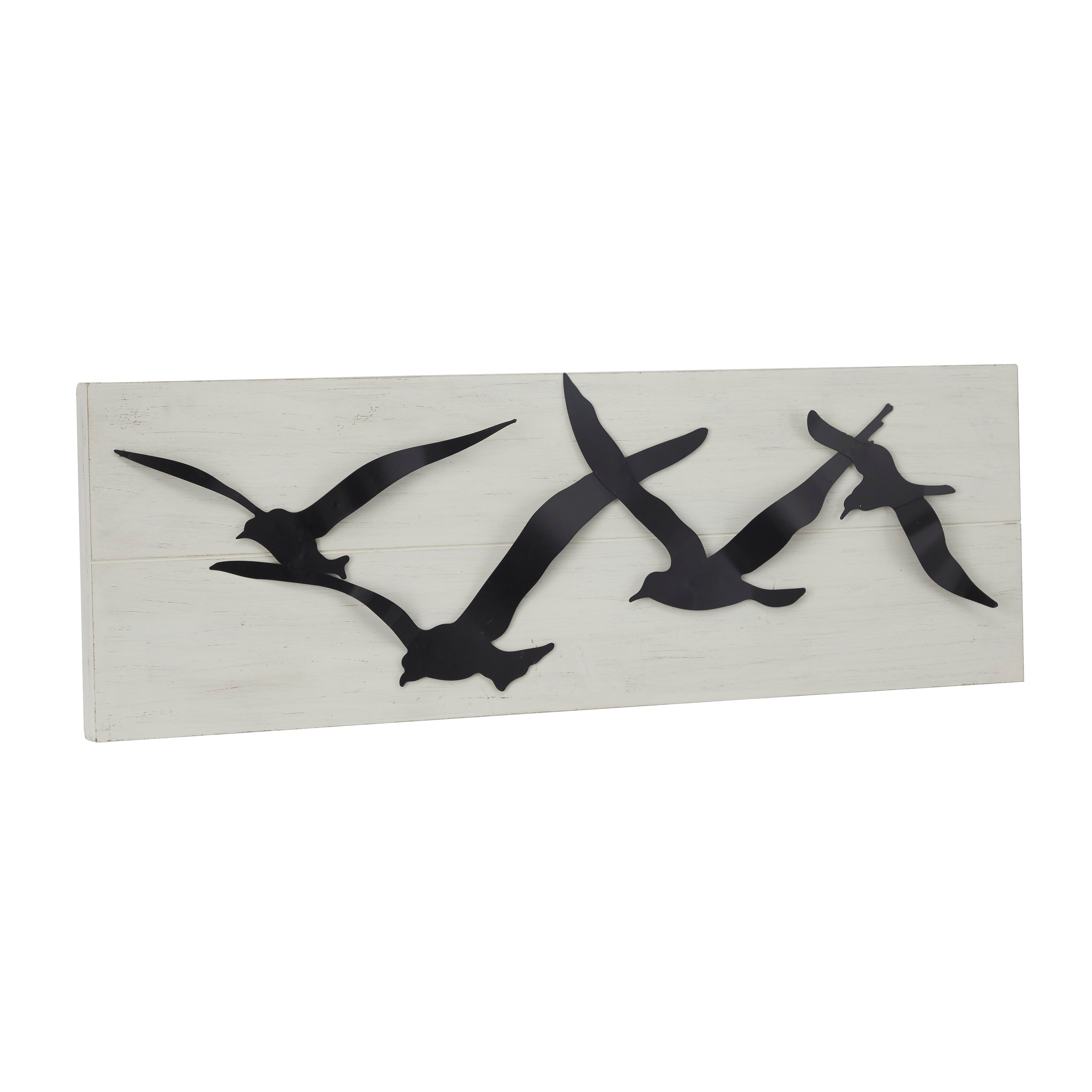 Black Metal Bird Wall Decor