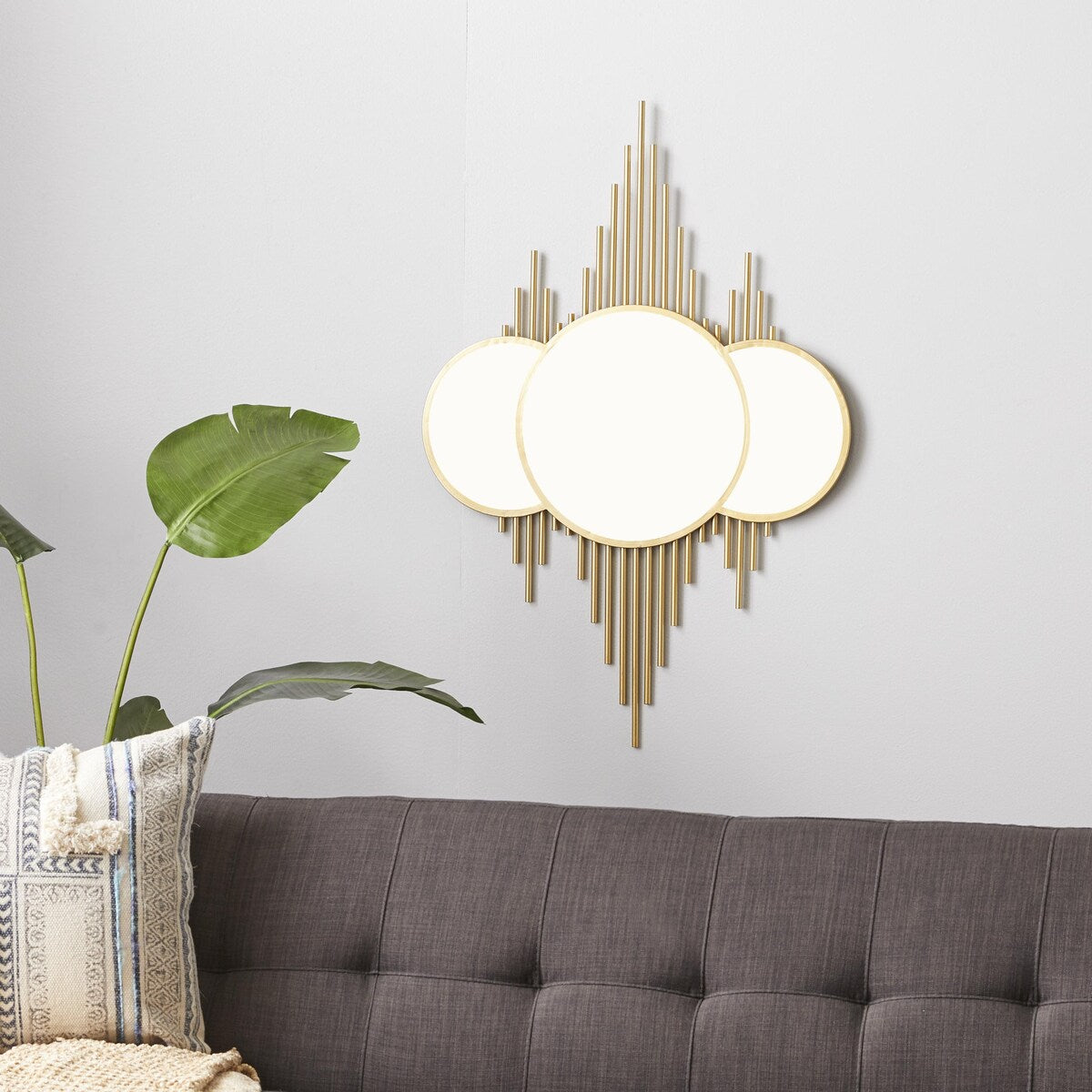 Metal Room Wall Mirror - Gold - CosmoLiving by Cosmopolitan