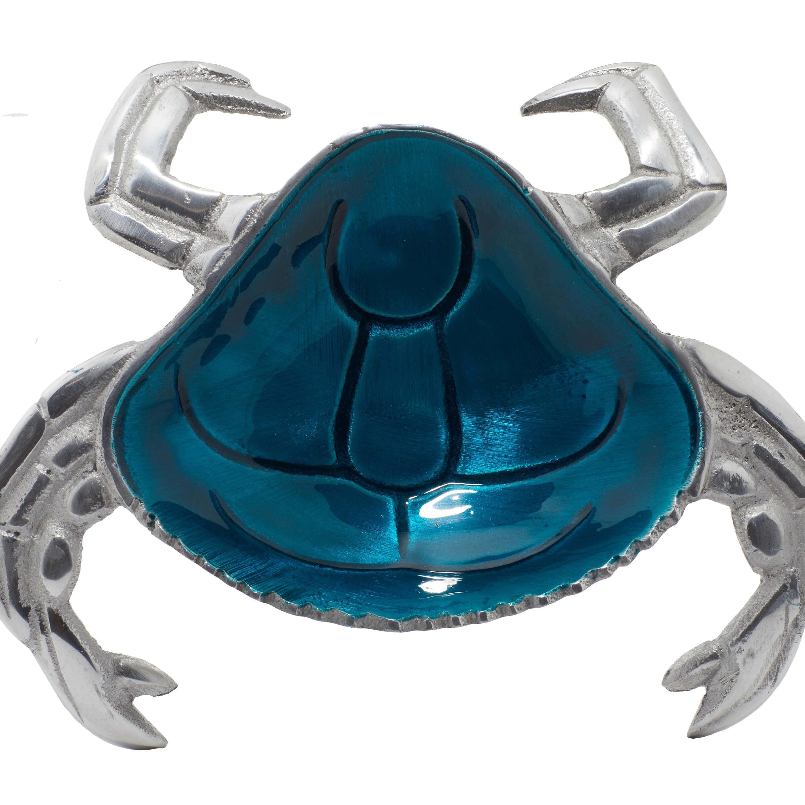 Multi Colored Aluminum Metal Crab Serving Bowl with Enamel Interior (Set of 3)