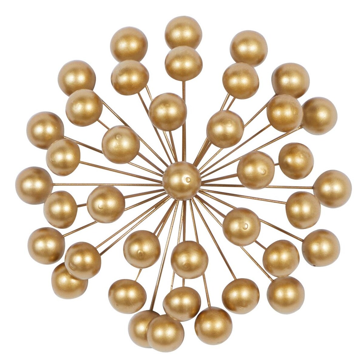 Metal Starburst Home Wall Decor with Orb Detailing - Gold - CosmoLiving by Cosmopolitan