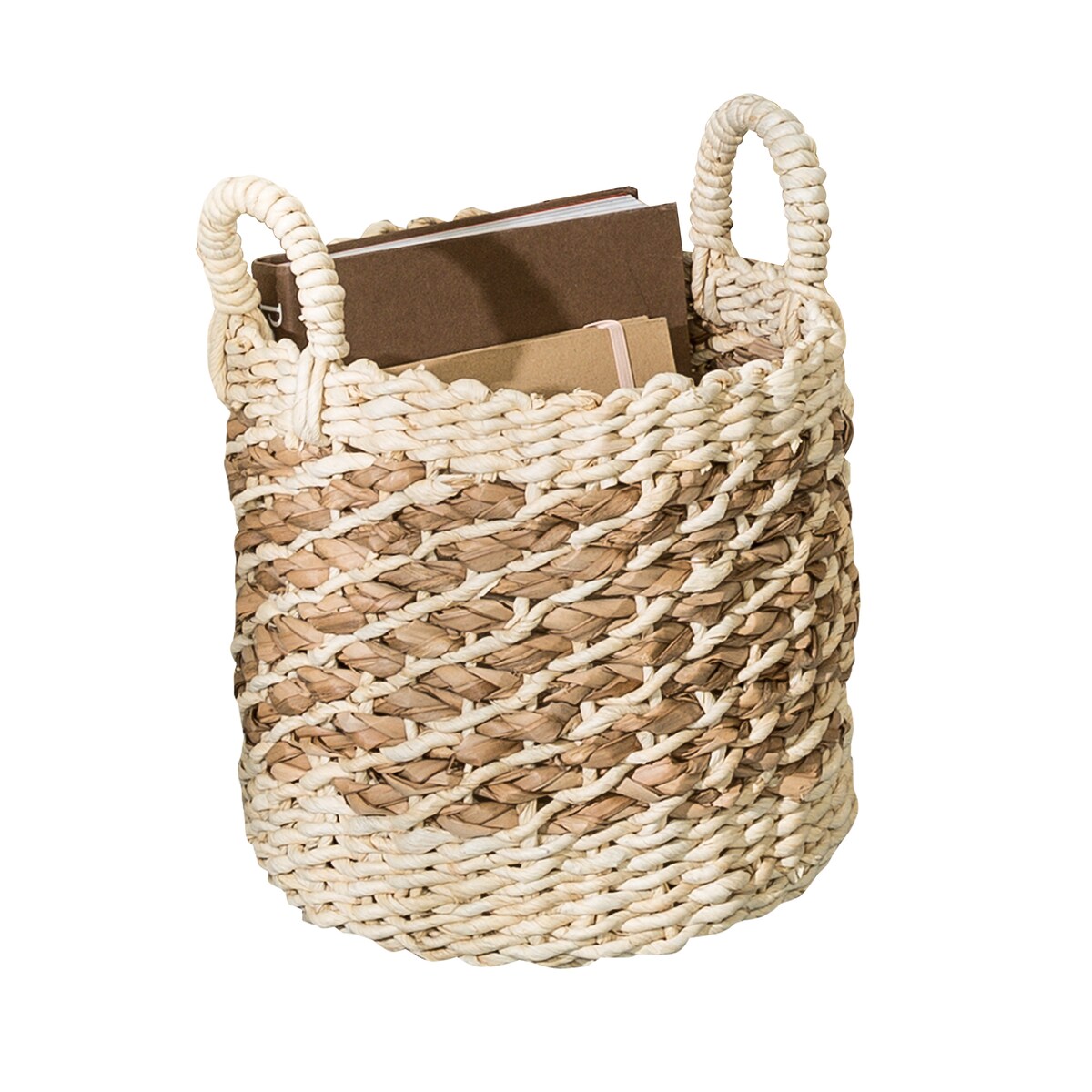 Honey-Can-Do Natural Tea Stained Wicker Storage Basket