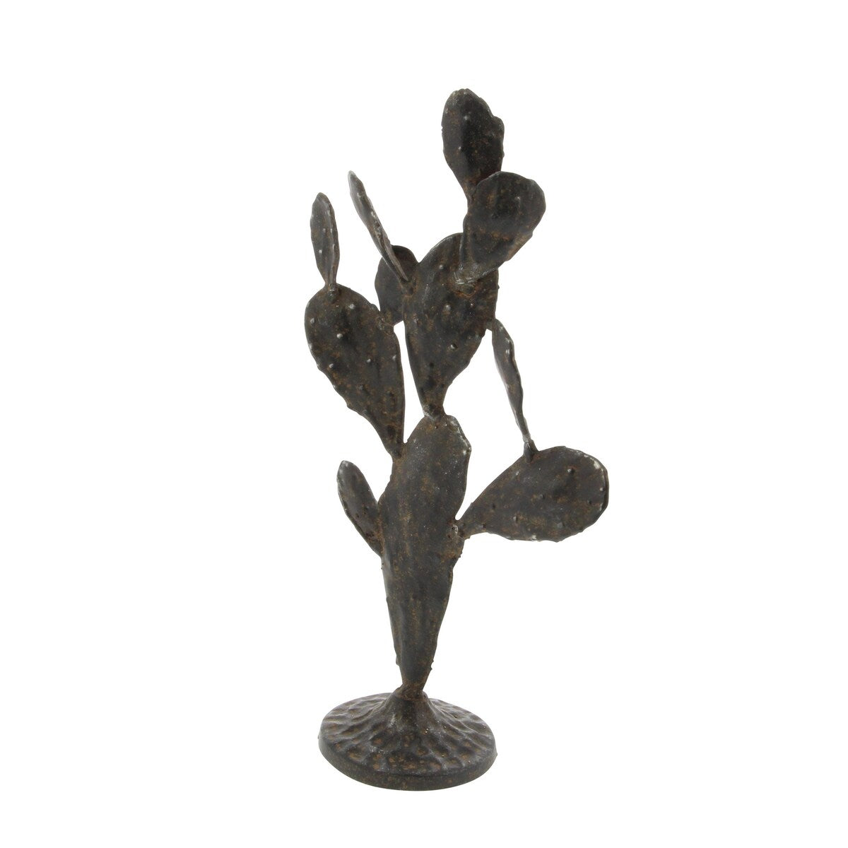 Metal Cactus Decorative Sculpture - Black - Roche River Decor