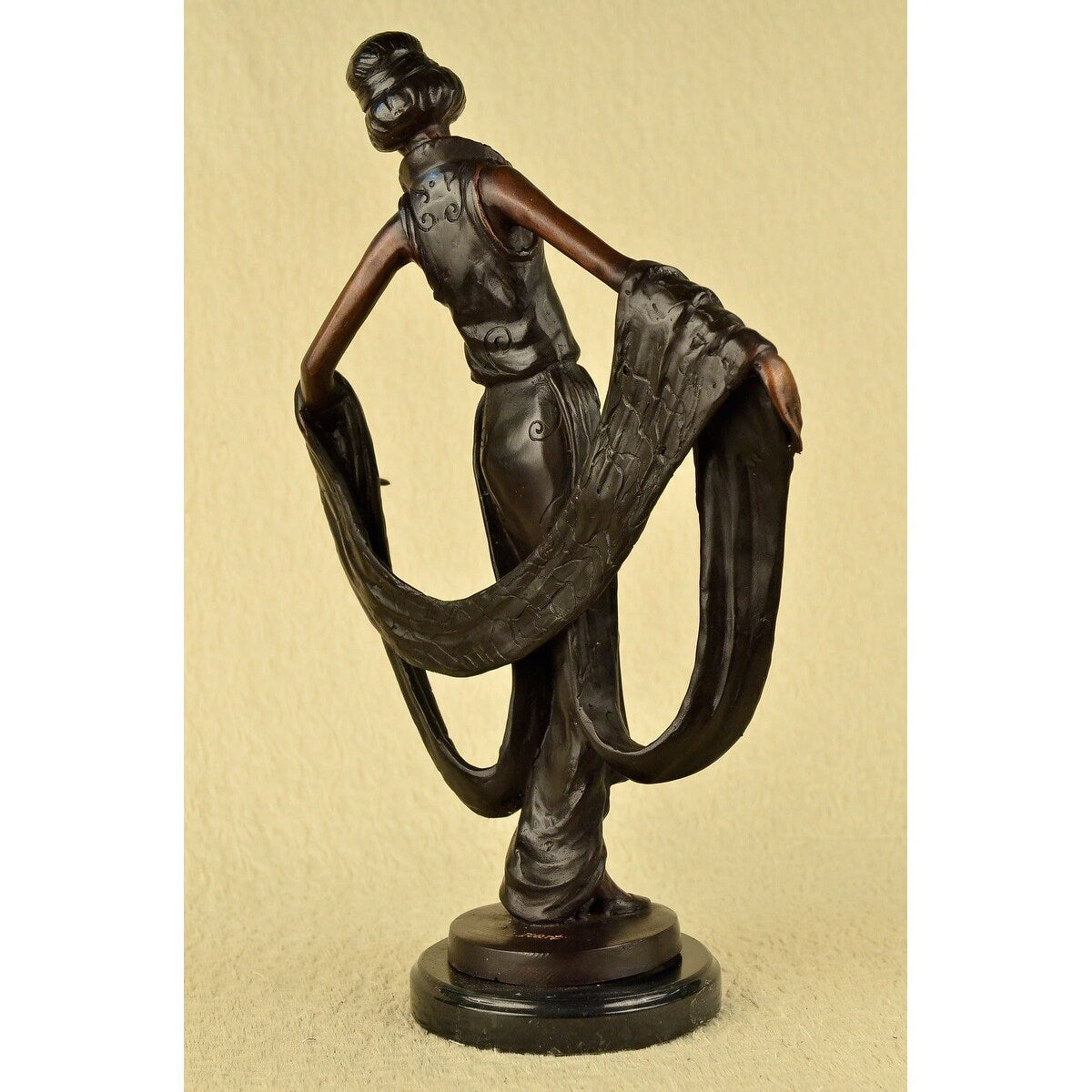 HandmadeVintage Rep. Theatre Actress Bronze Statue Dancer Singer Art Sculpture