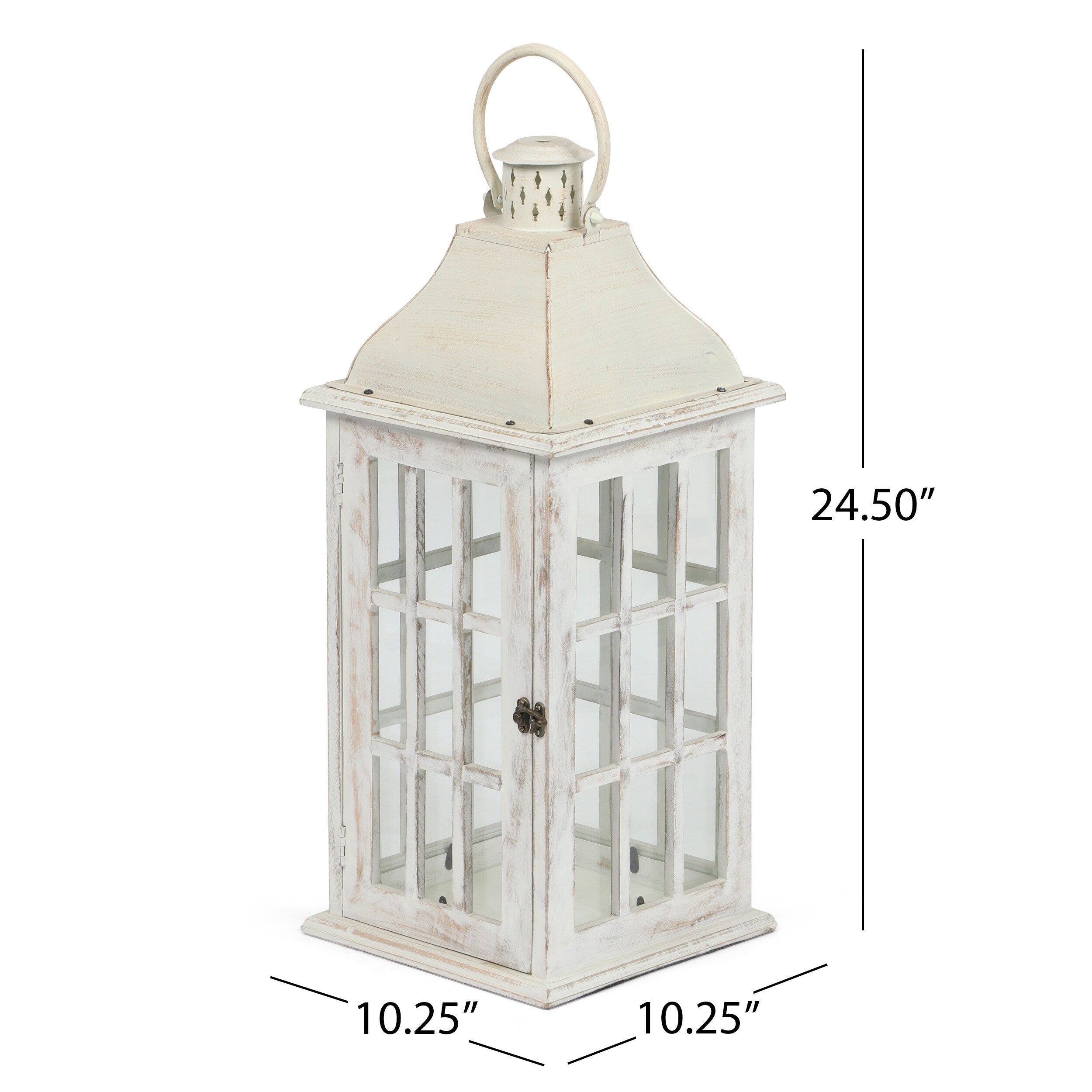 Hooven Indoor Mango Wood Handcrafted Decorative Lantern by Christopher Knight Home