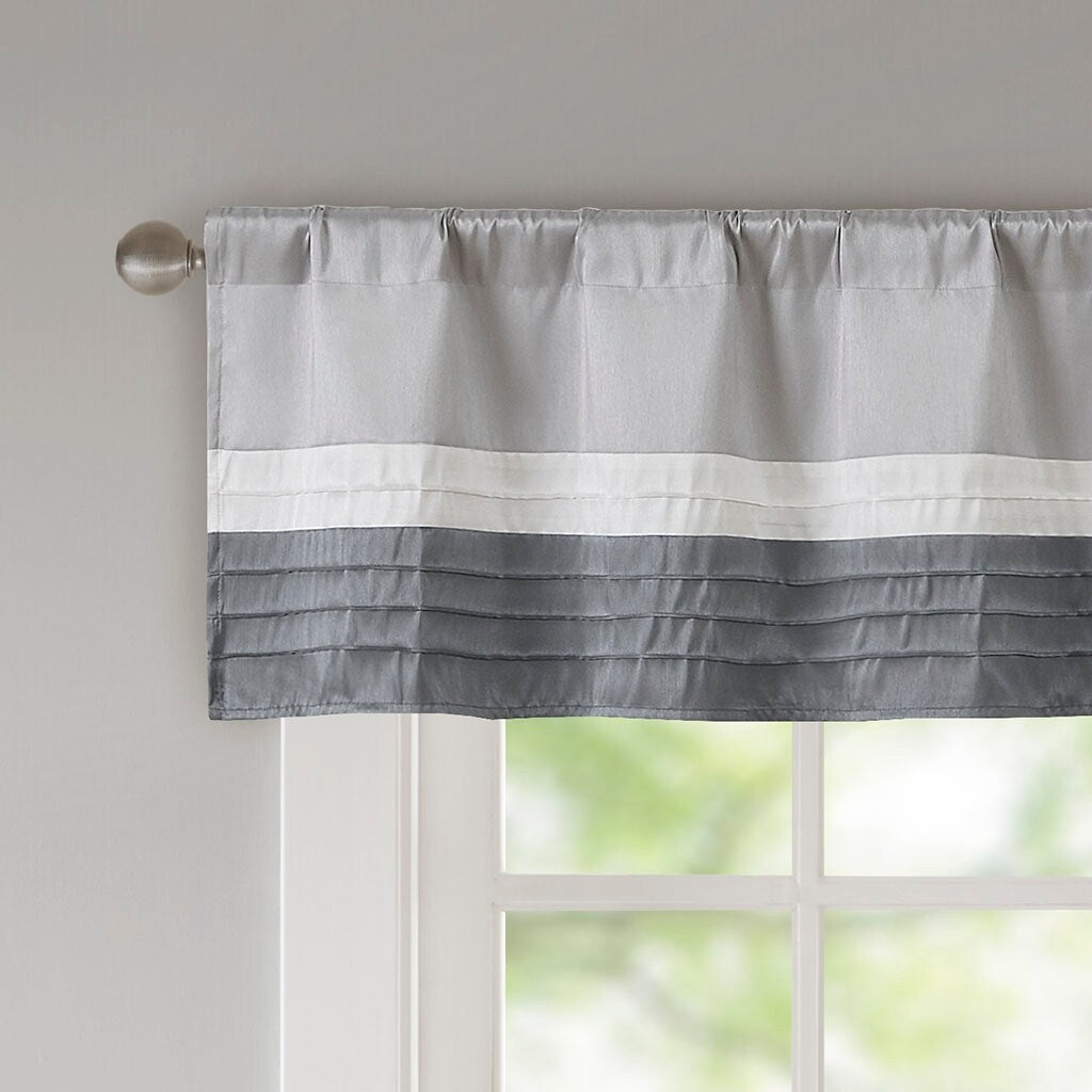 Gracie Mills Nixon Polyoni Pintuck Rod Pocket Window Valance