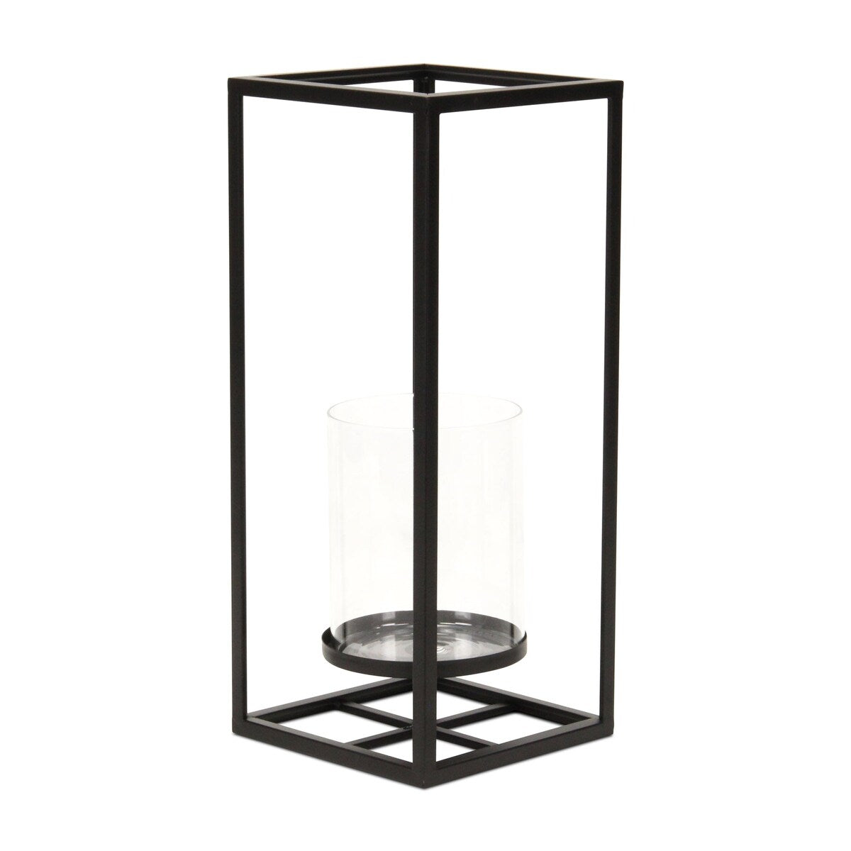 Pembertale Tall Square Black Metal Lantern