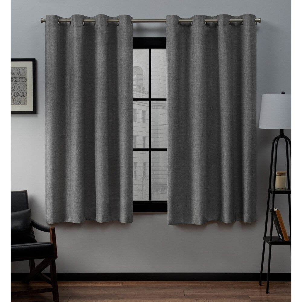 Porch & Den Sugar Creek Loha Grommet Top Linen Curtain Panel Pair