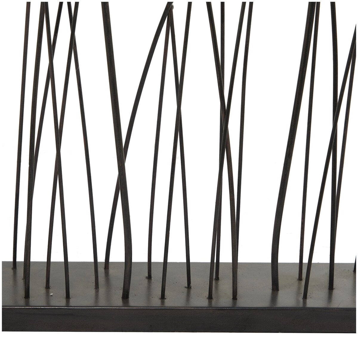 Metal Leaf Decorative Sculpture with Black Base - Black - Roche River Decor