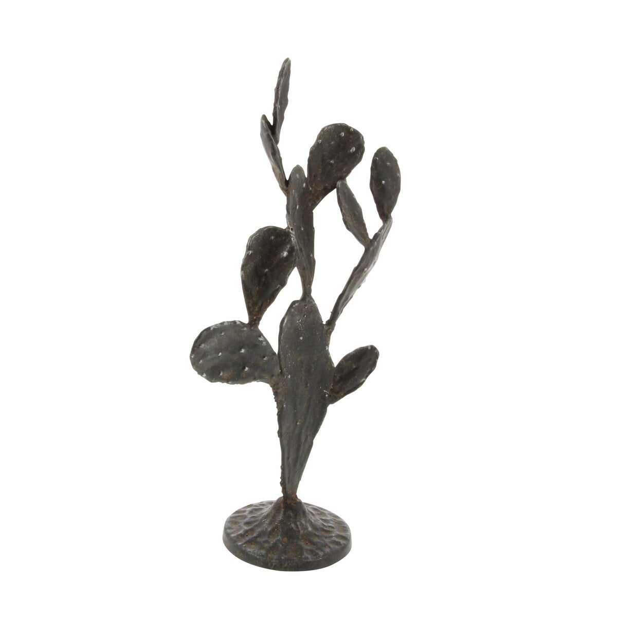 Metal Cactus Decorative Sculpture - Black - Roche River Decor