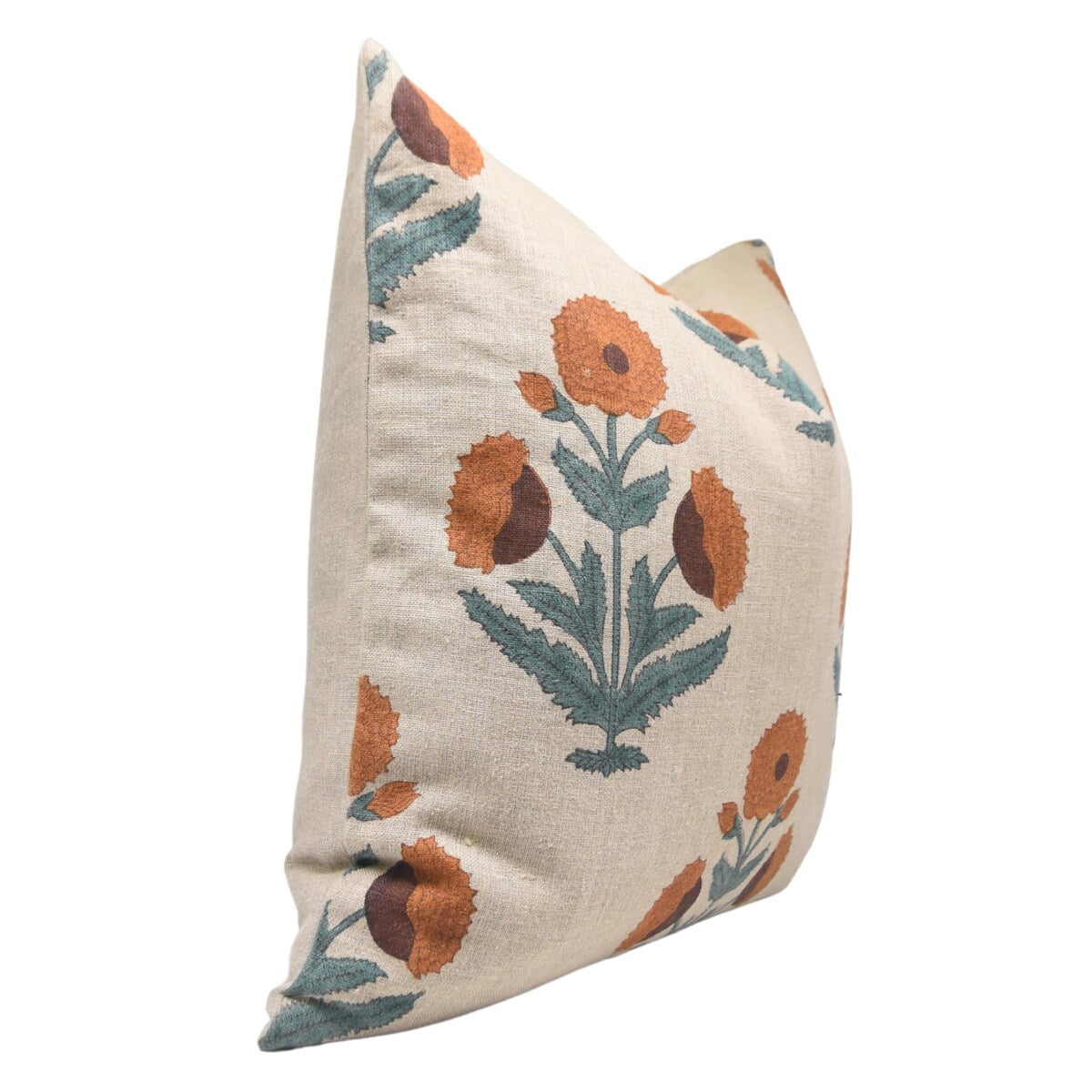 Fabdivine Linen Square Block print pillow Cover