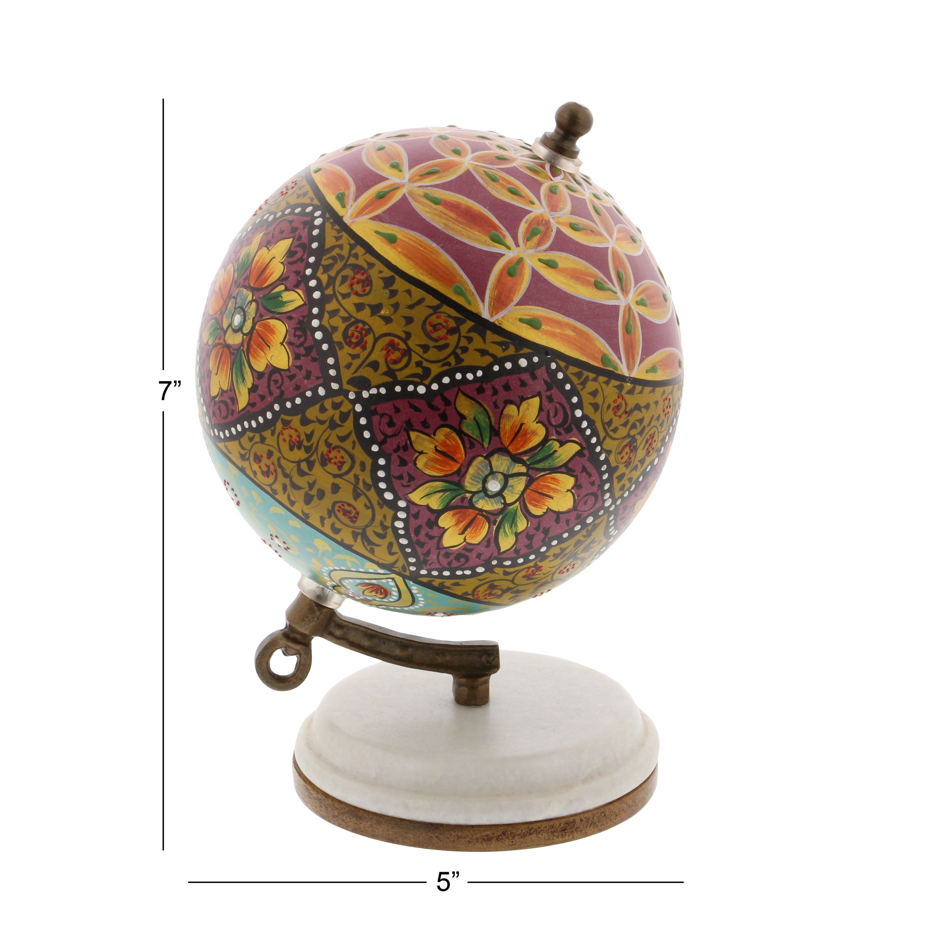 Multi Resin Traditional Globe 7 x 5 x 5