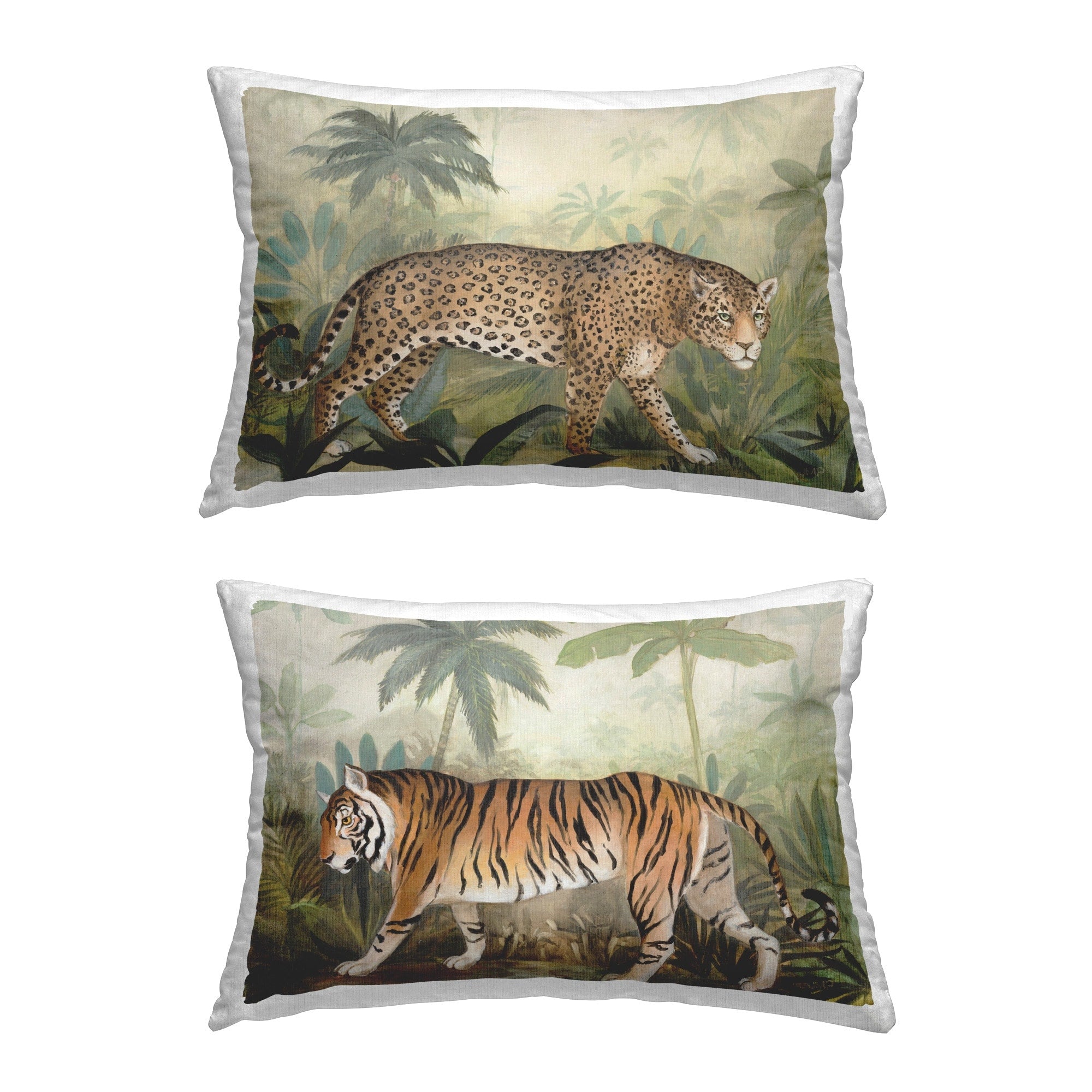 Stupell Big Cats Prowl Decorative Printed Throw Pillow Design by Julia Purinton (Set of 2)