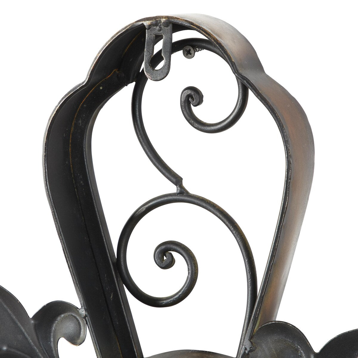 Metal Cross Scroll Home Wall Decor - Brown - Roche River Decor