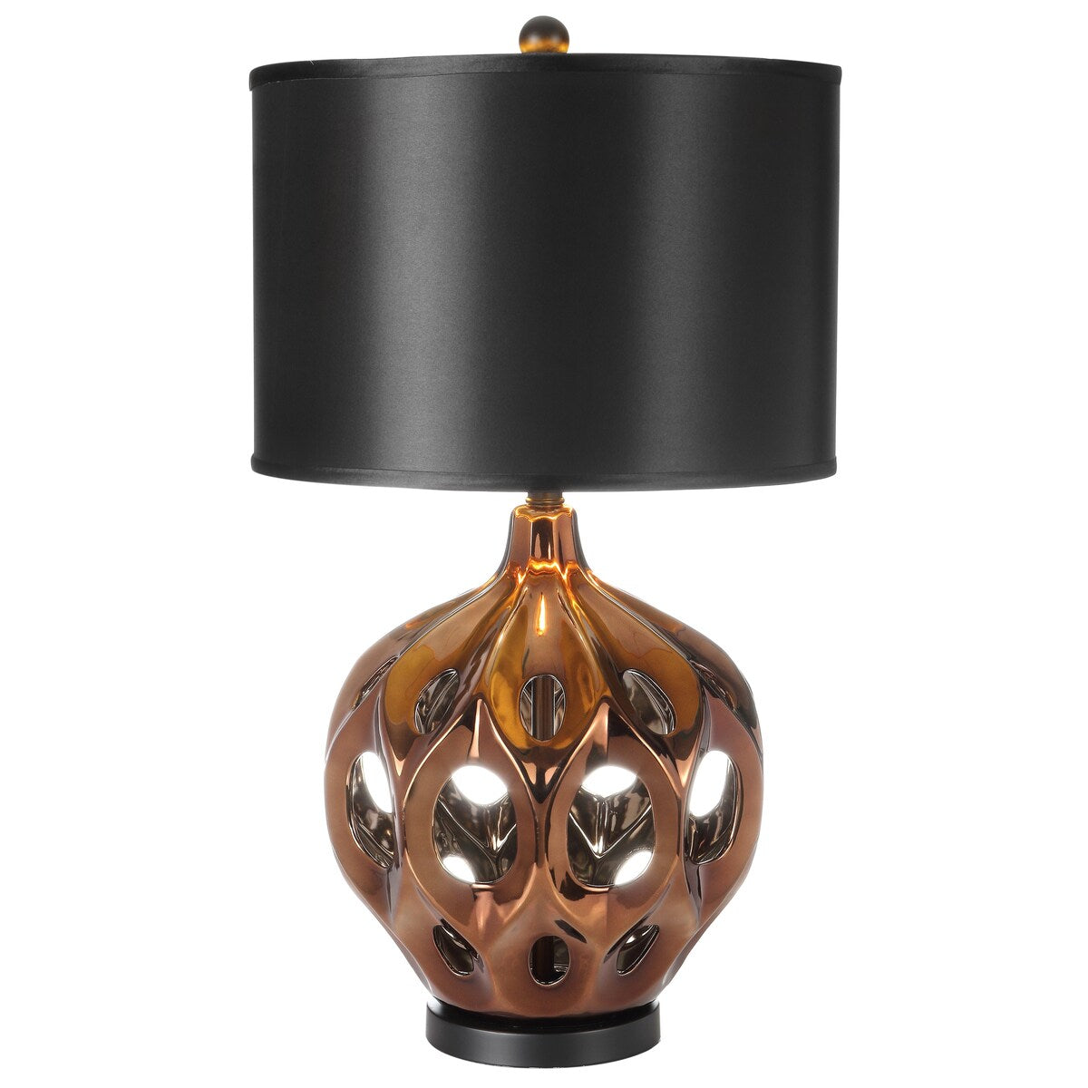 SAFAVIEH Lighting Vladilena 29-inch Copper Finish Table Lamp - 16x16x29 - 16Wx16Dx29H