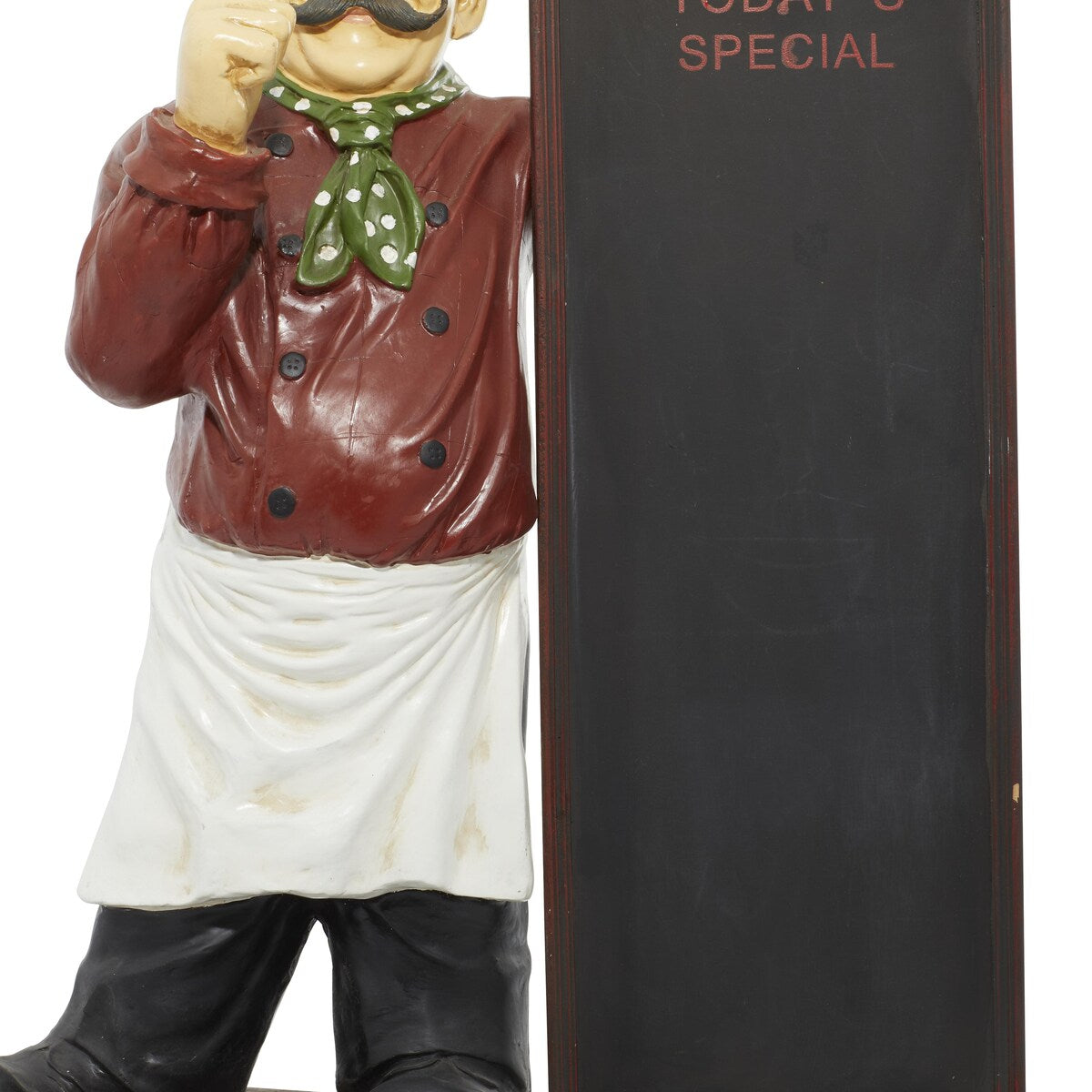 Polystone Chef Decorative Sculpture with Chalkboard - Multi Colored - Roche River Decor