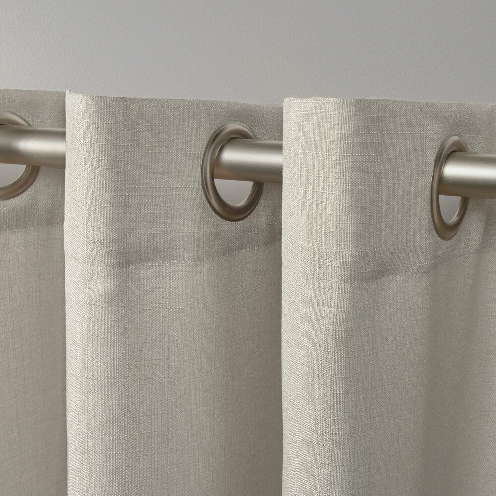 Porch & Den Sugar Creek Loha Grommet Top Linen Curtain Panel Pair