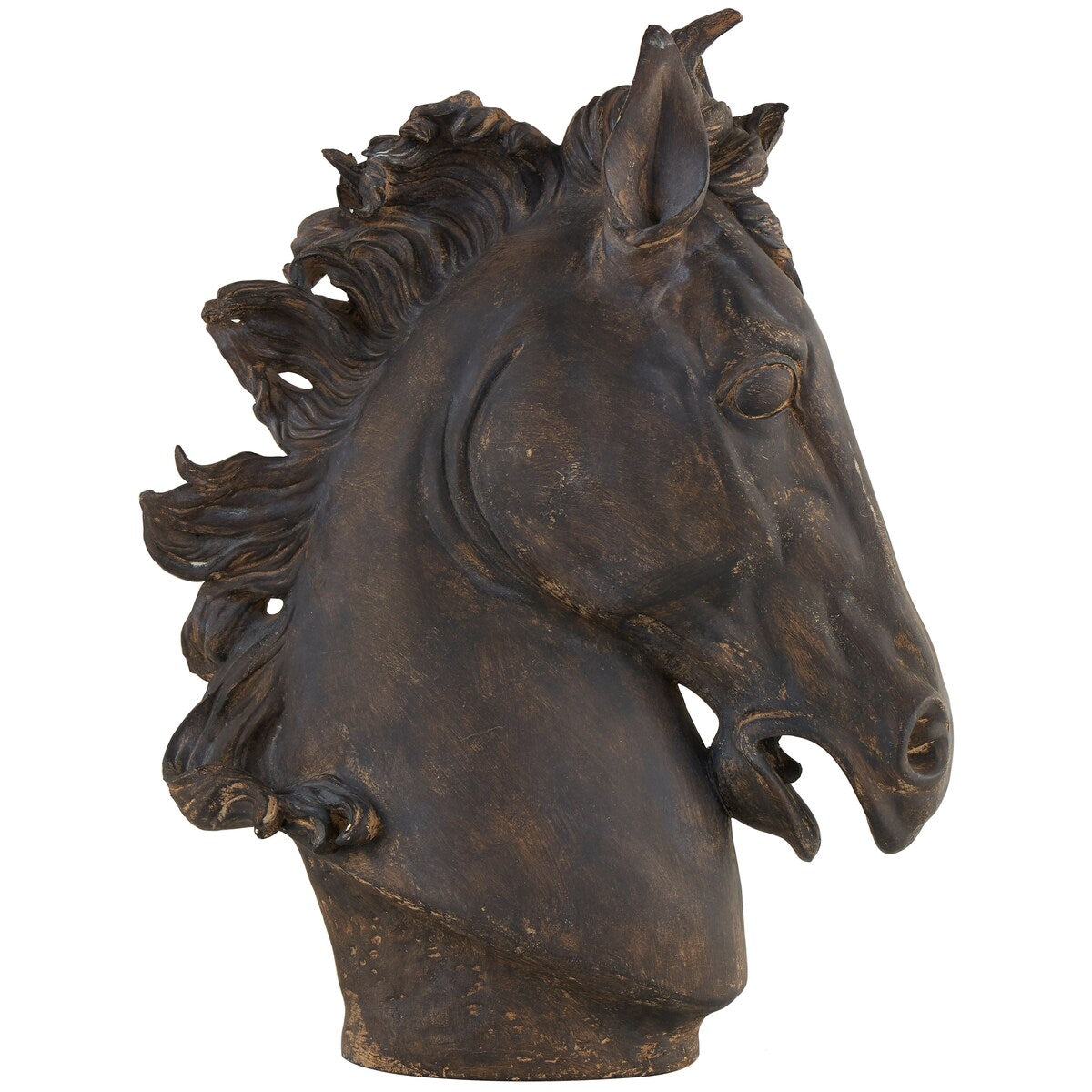 Polystone Horse Decorative Sculpture - Brown - Roche River Decor