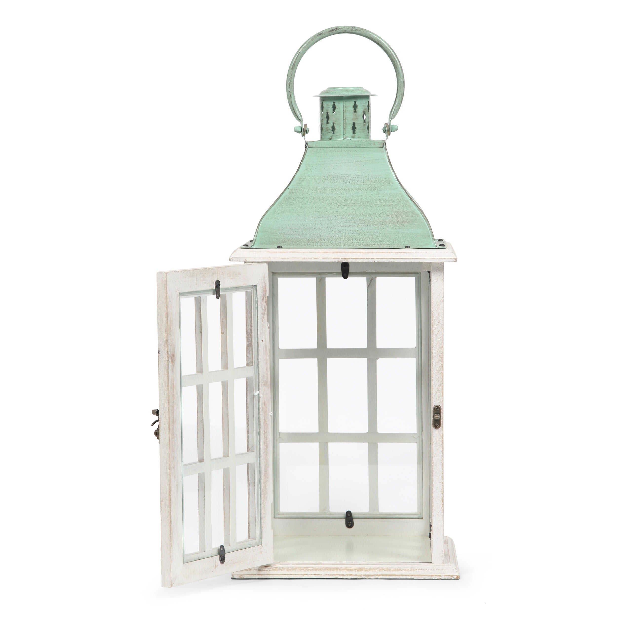 Hooven Indoor Mango Wood Handcrafted Decorative Lantern by Christopher Knight Home