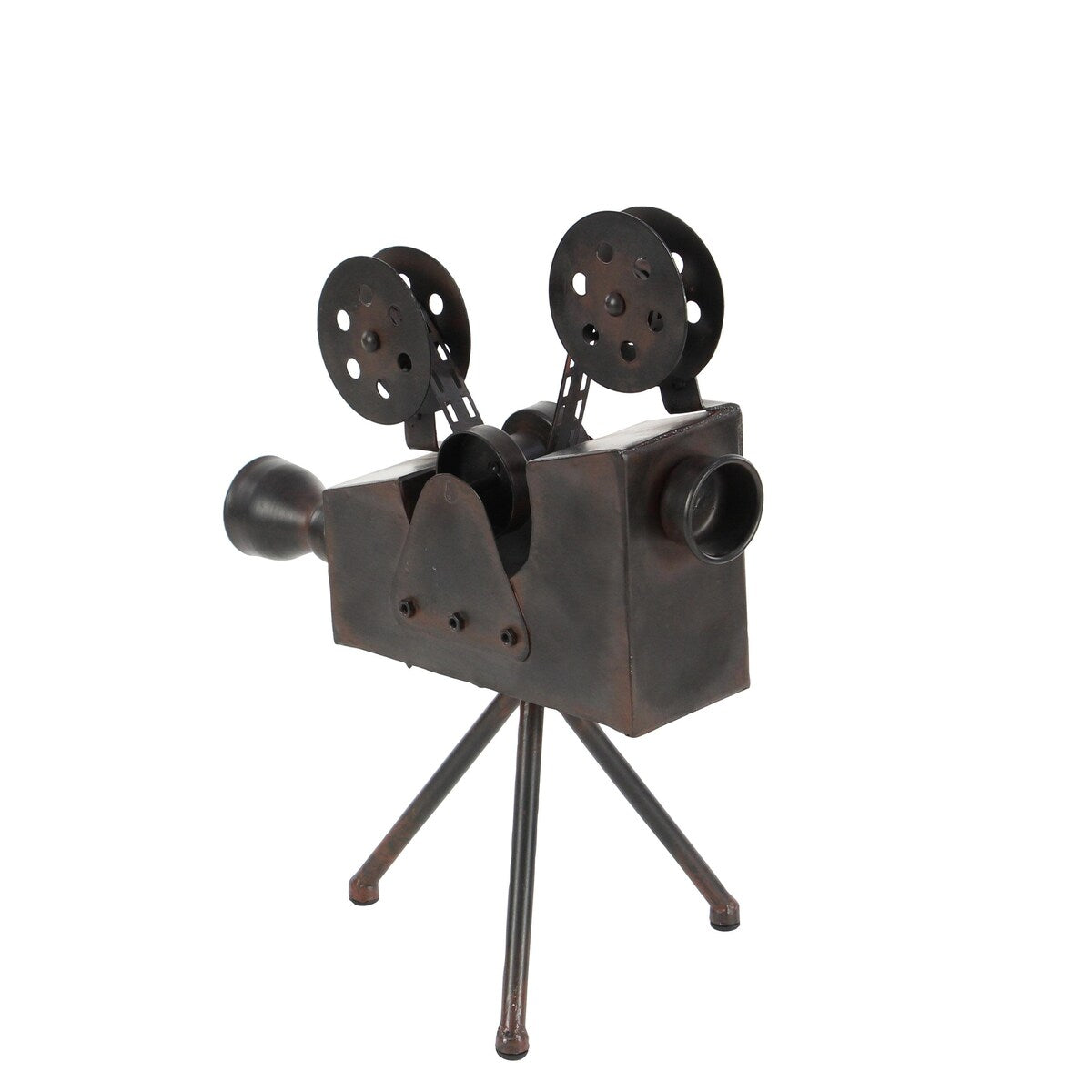 Metal Film Camera Decorative Sculpture - Brown - Roche River Decor