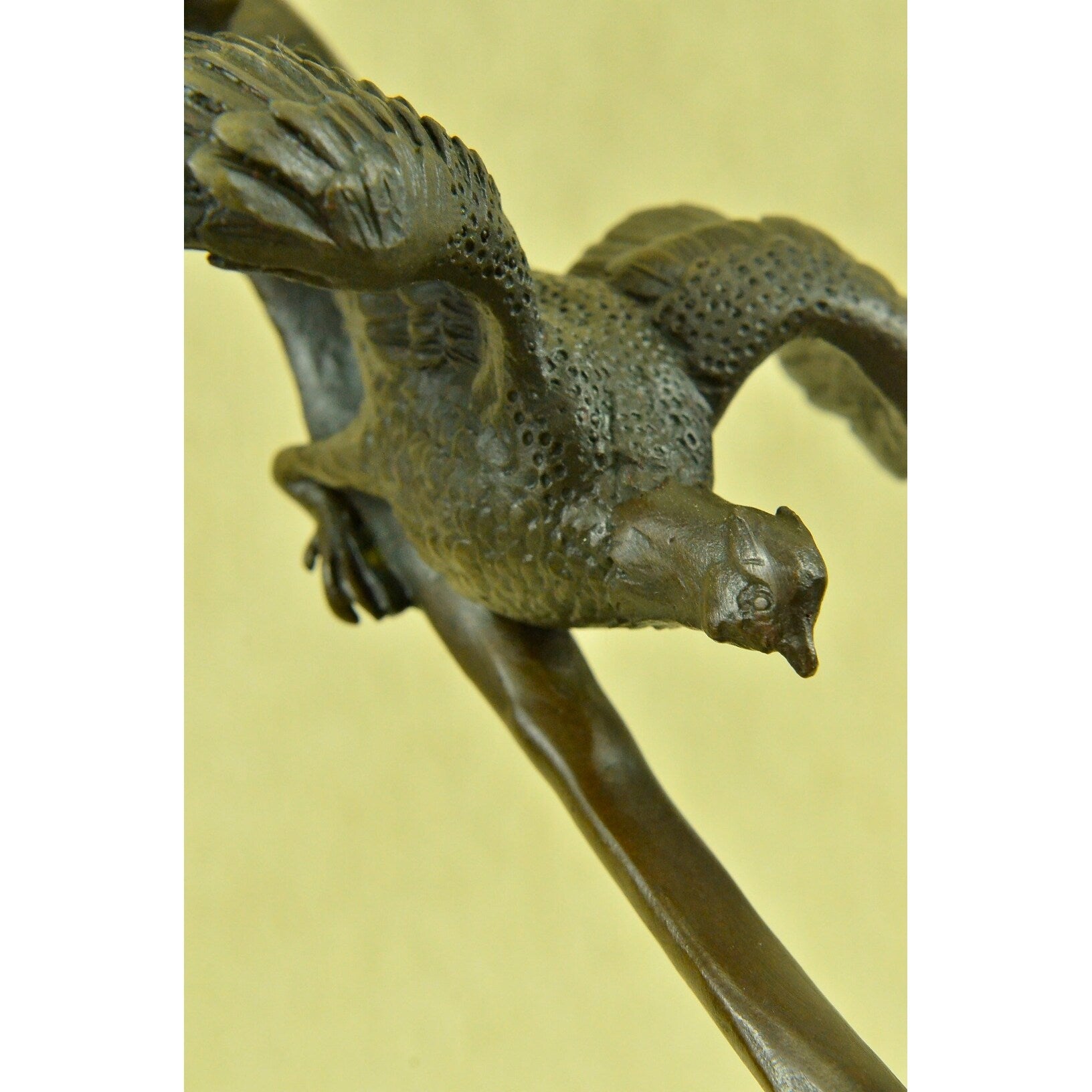 Pheasant And Dove Love Bird Bronze Sculpture Art Deco Figurine