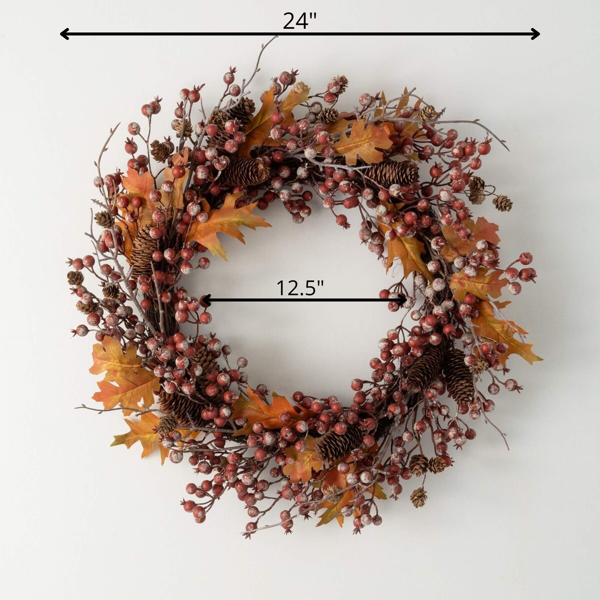 Sullivans Artificial Rustic Fall Berry Leaf Wreath