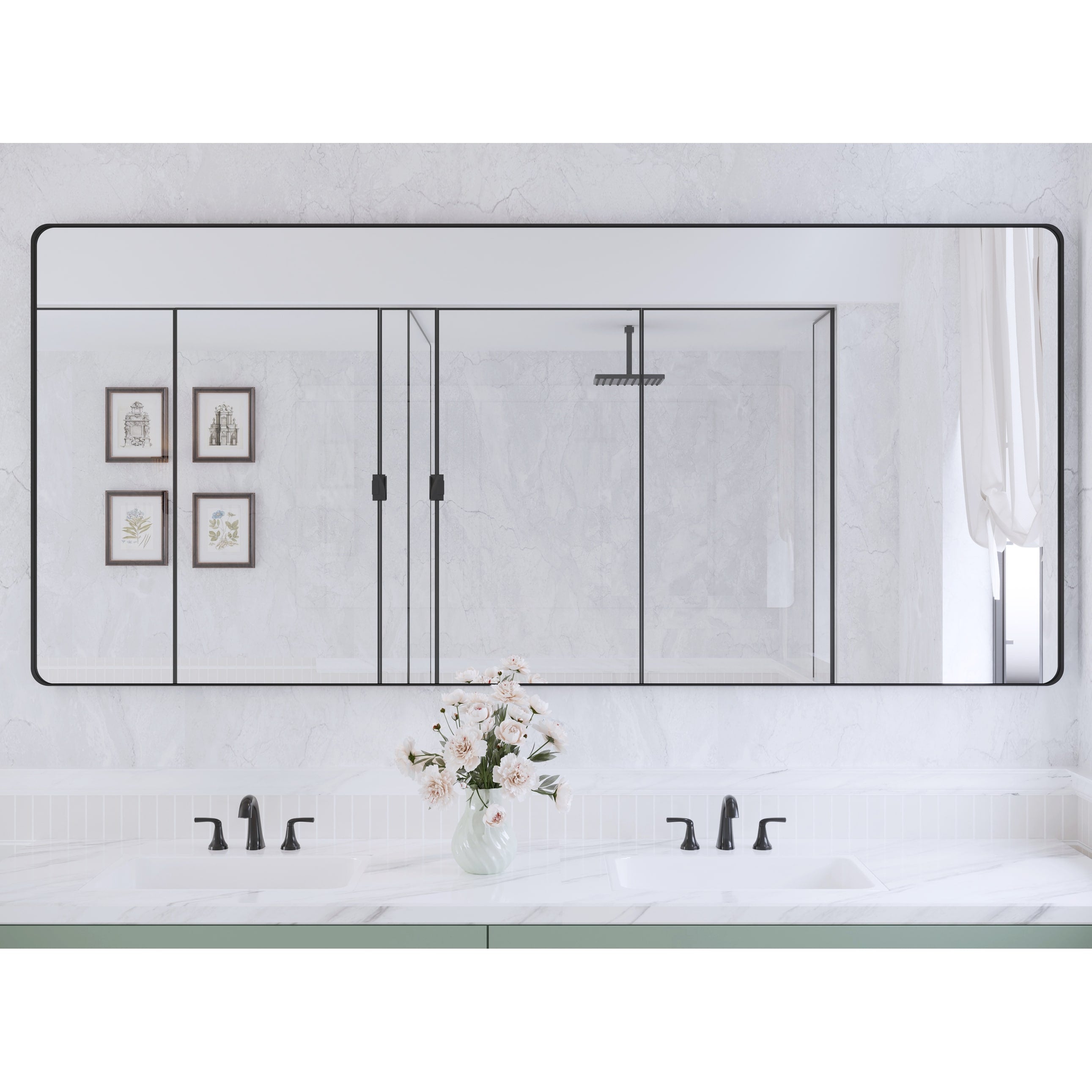 QuivaraView Rectangular Aluminum Framed Bathroom Vanity Mirror