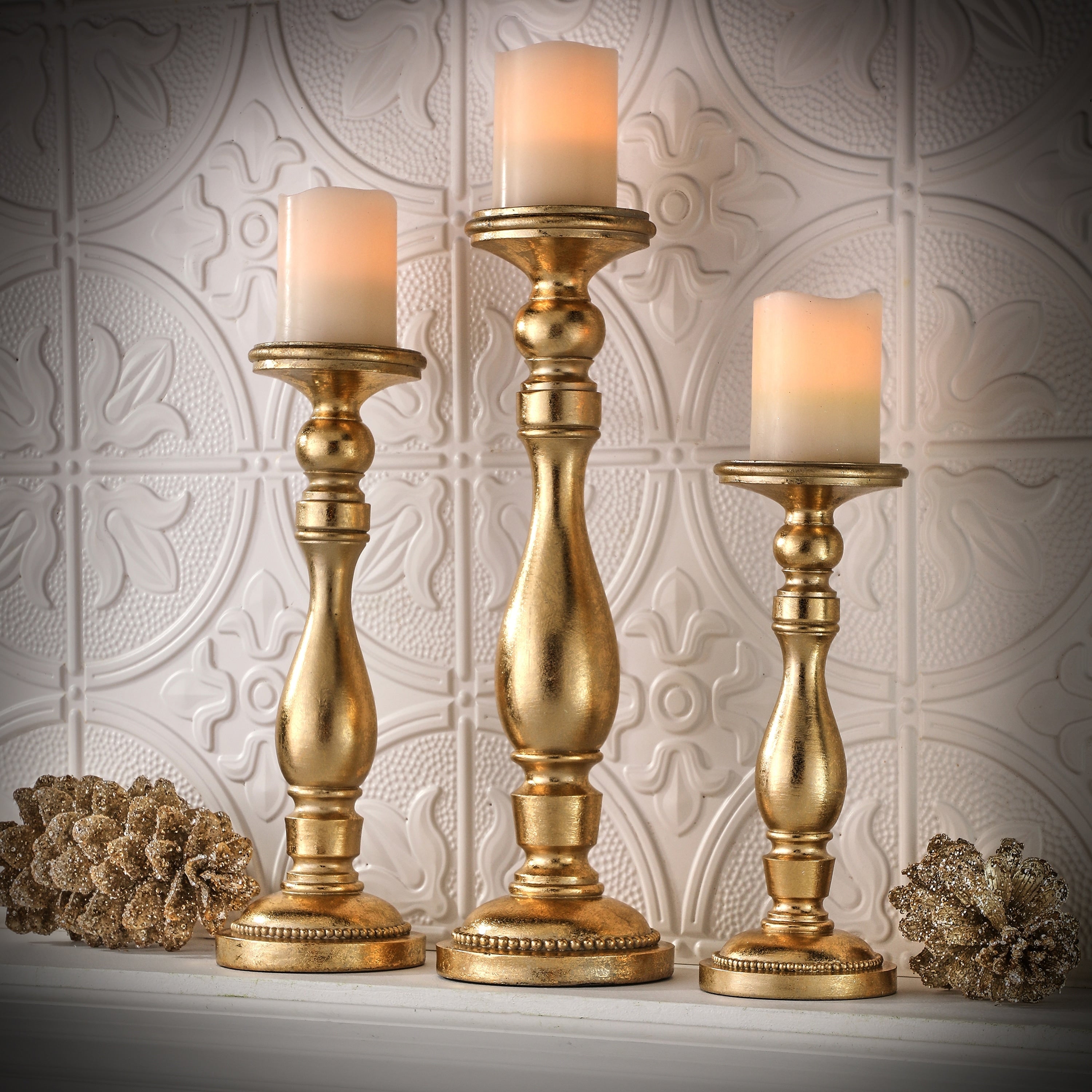 12-18 Resin Candle Holder Set of 3