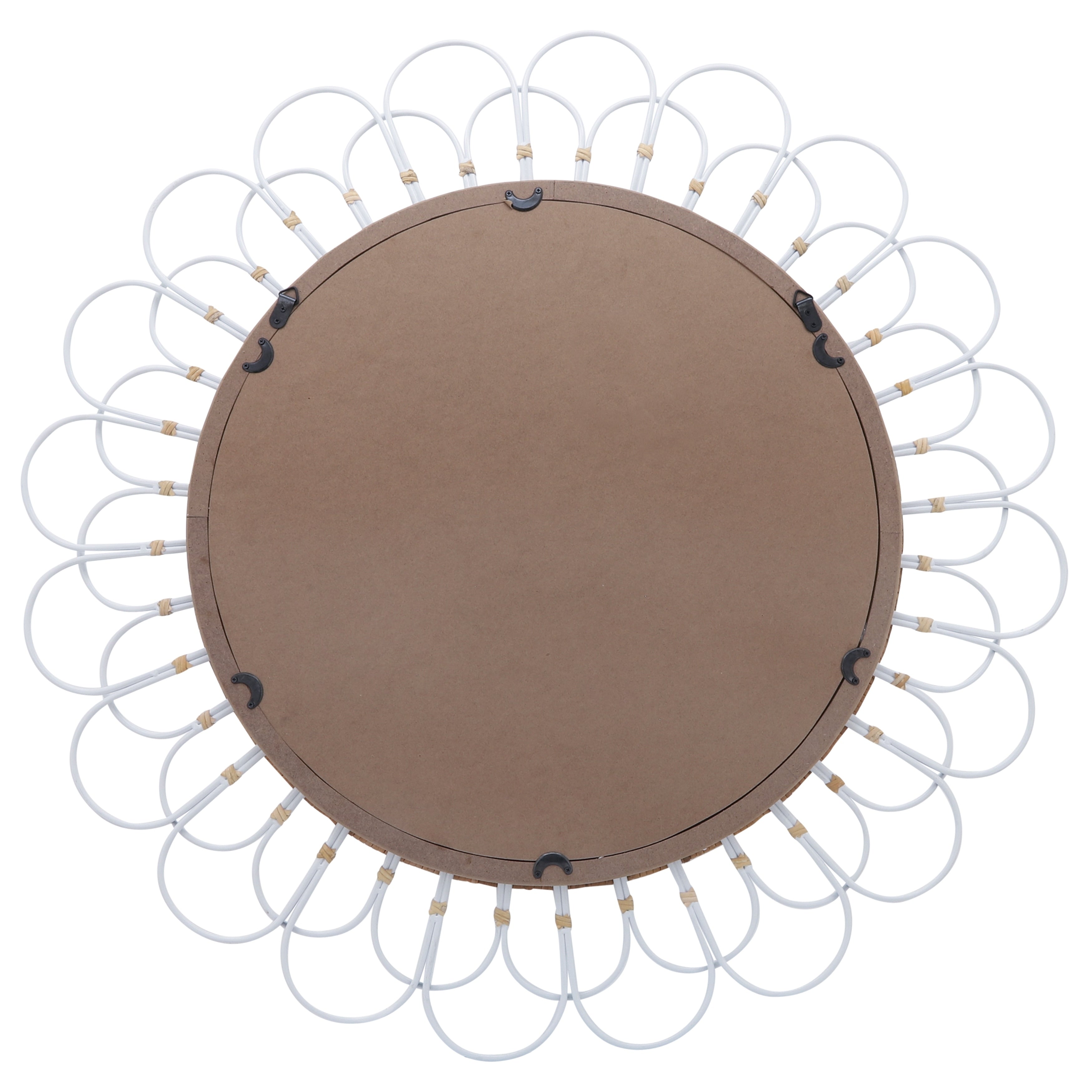 Sagebrook Home 36 Round Daisy Metal Wall Mirror, Contemporary Hanging Mirror