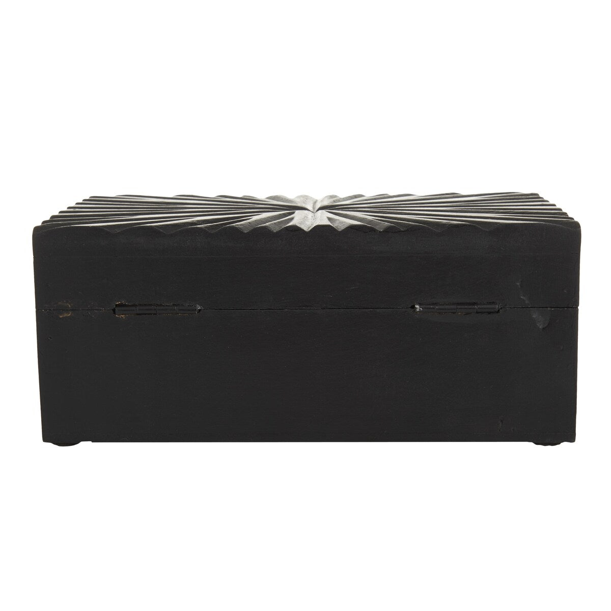 Wood Geometric Decorative Box with Hinged Lid - Set of 2 White, Black, or Gold - CosmoLiving by Cosmopolitan