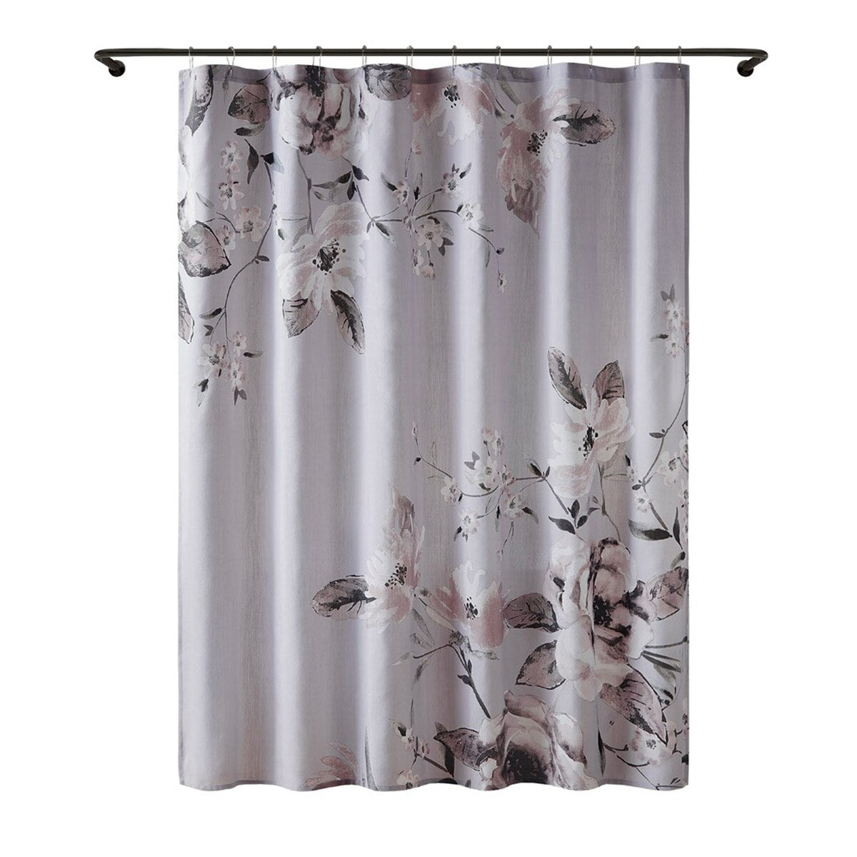 Floral Printed Cotton Shower Curtain