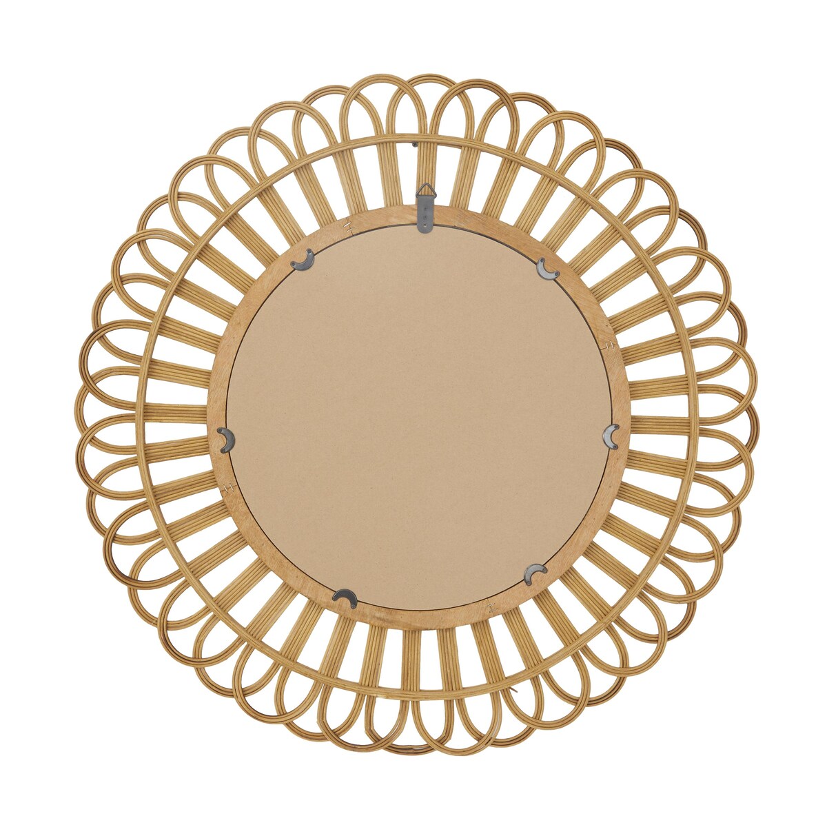 Rattan Starburst Handmade Room Wall Mirror - Brown - Roche River Decor