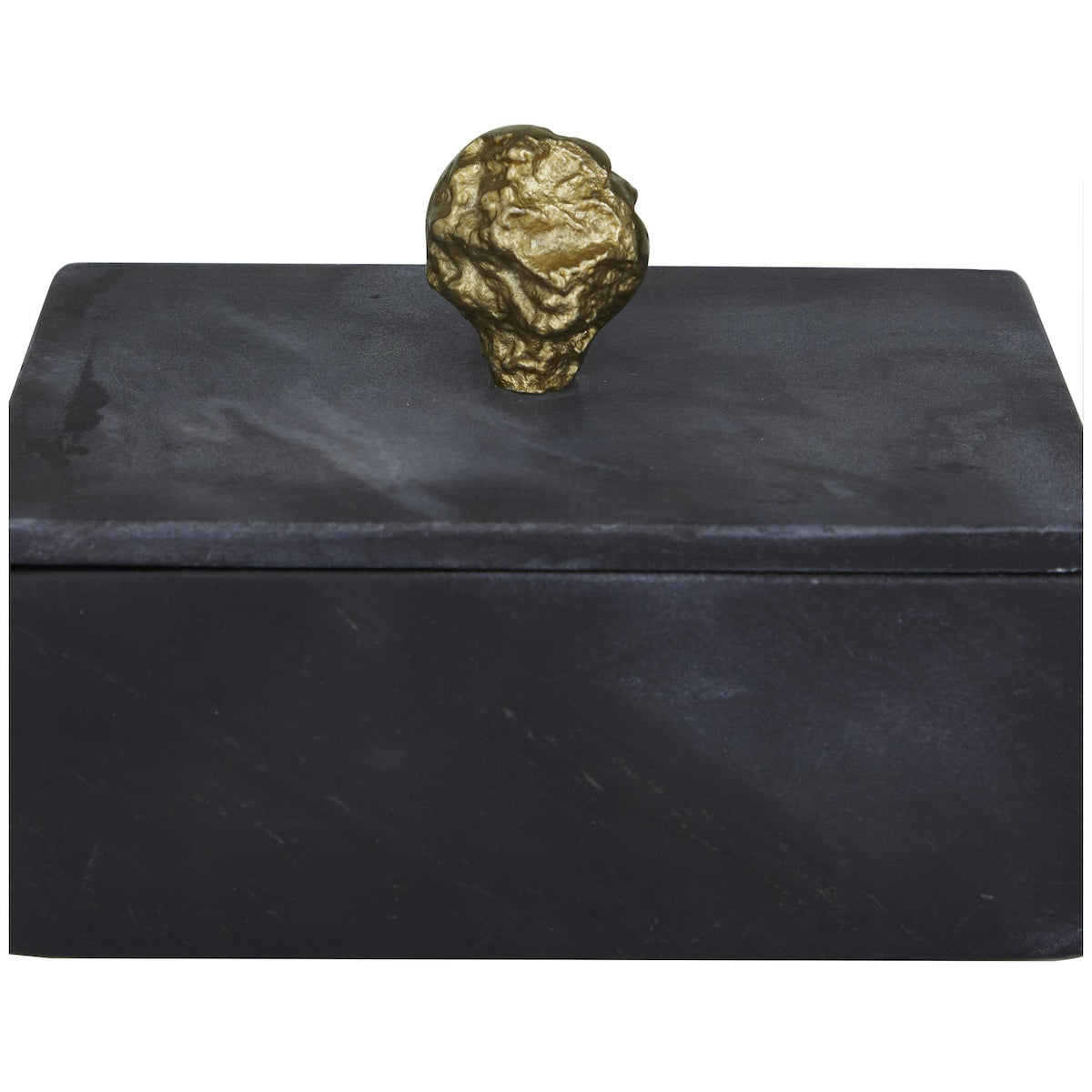 Marble Decorative Box with Gold Final or Textured Aluminum Knobs Set of 3 Green - Roche River Décor