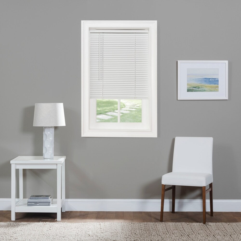 ACHIM Cordless GII Morningstar 1 Light Filtering Mini Blind - 48 inch Drop - White