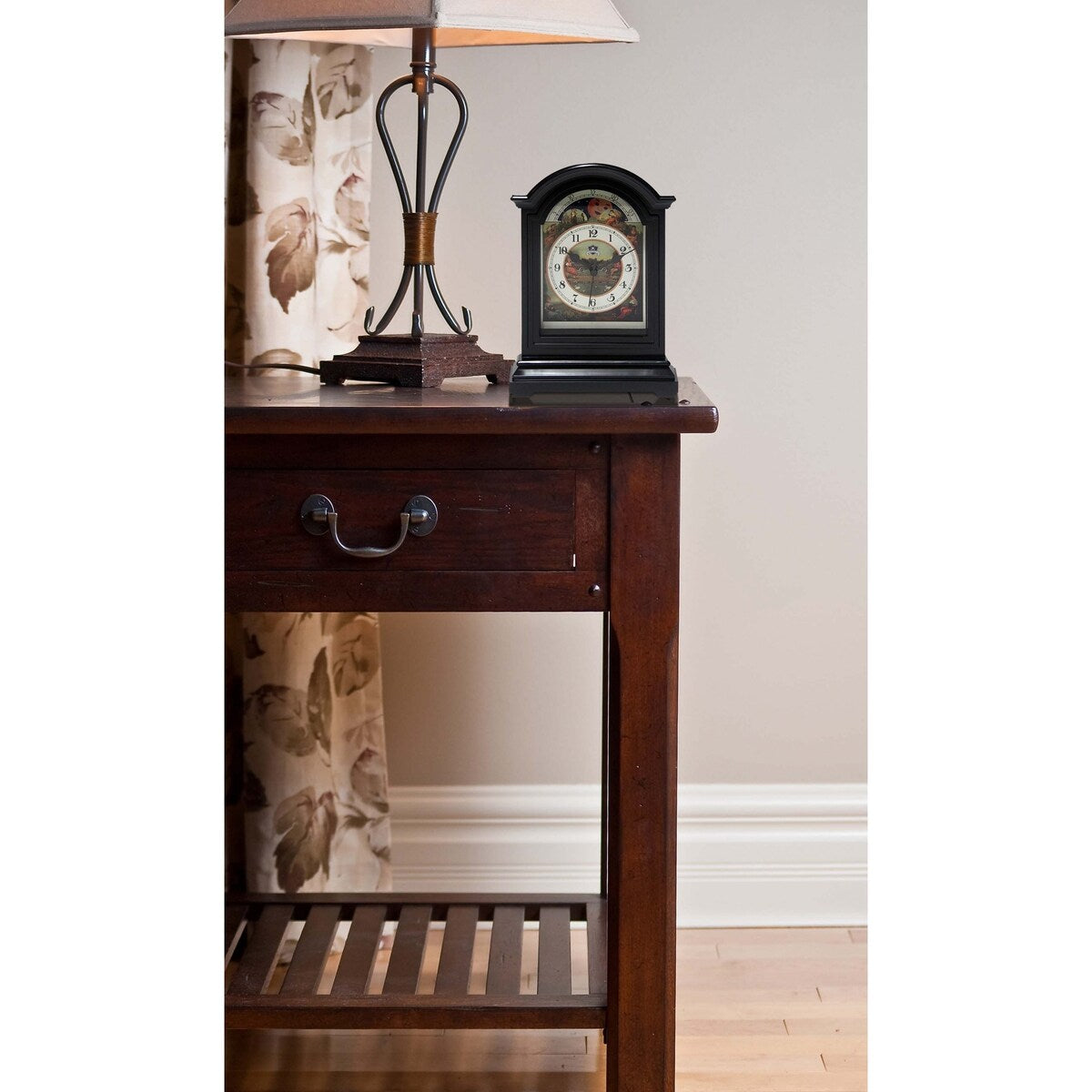 Antique Grandfather 9 inch Decorative Tabletop Clock - 9 x 3 x 5.5