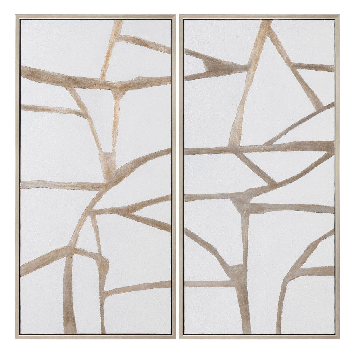 Silverlines Canvas 2-Piece Wall Art with Silver Frame