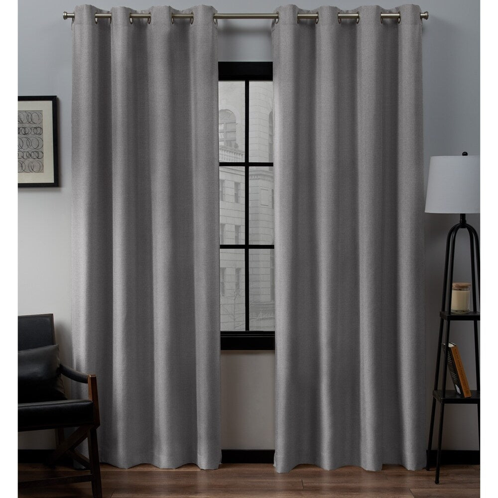 Porch & Den Sugar Creek Loha Grommet Top Linen Curtain Panel Pair