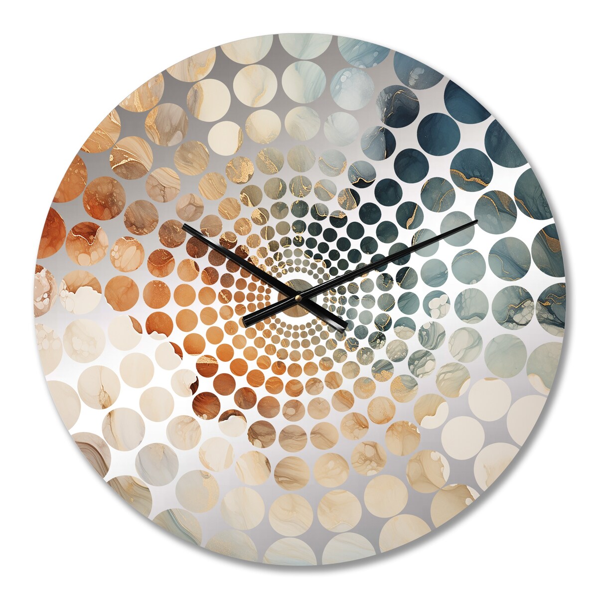 Designart Abstract Beige And Gold Geyser Paint V Beige Abstract Shapes Clocks Modern Wall Clocks For Hallway Décor