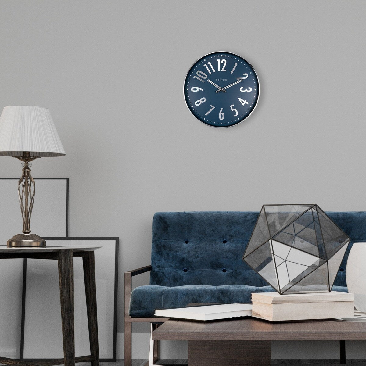 Alchemy 16 Inch Metal Wall Clock with Shiny Numbers