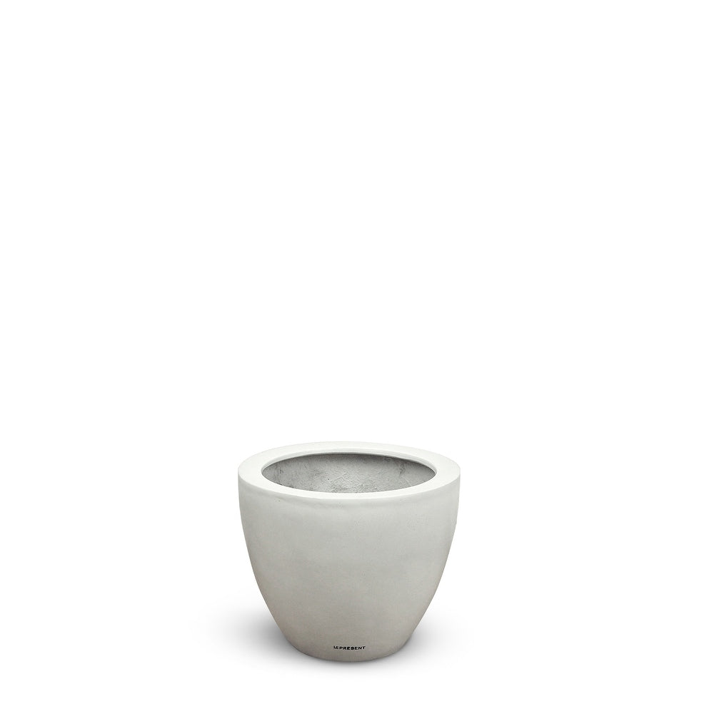 Helmet Planter in White Matte Finish 12 Height - 12 Inch